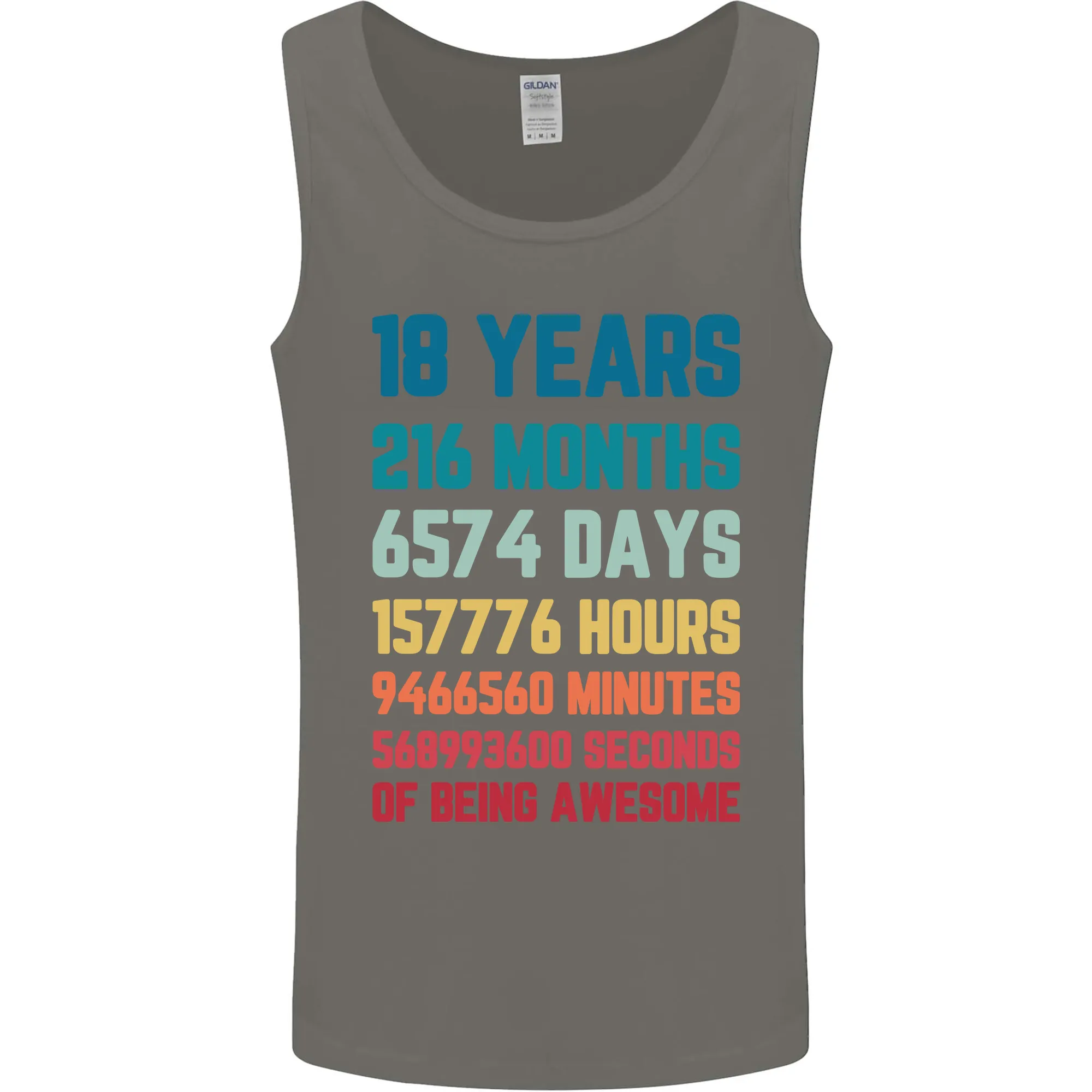 18th Birthday 18 Year Old Mens Vest Tank Top