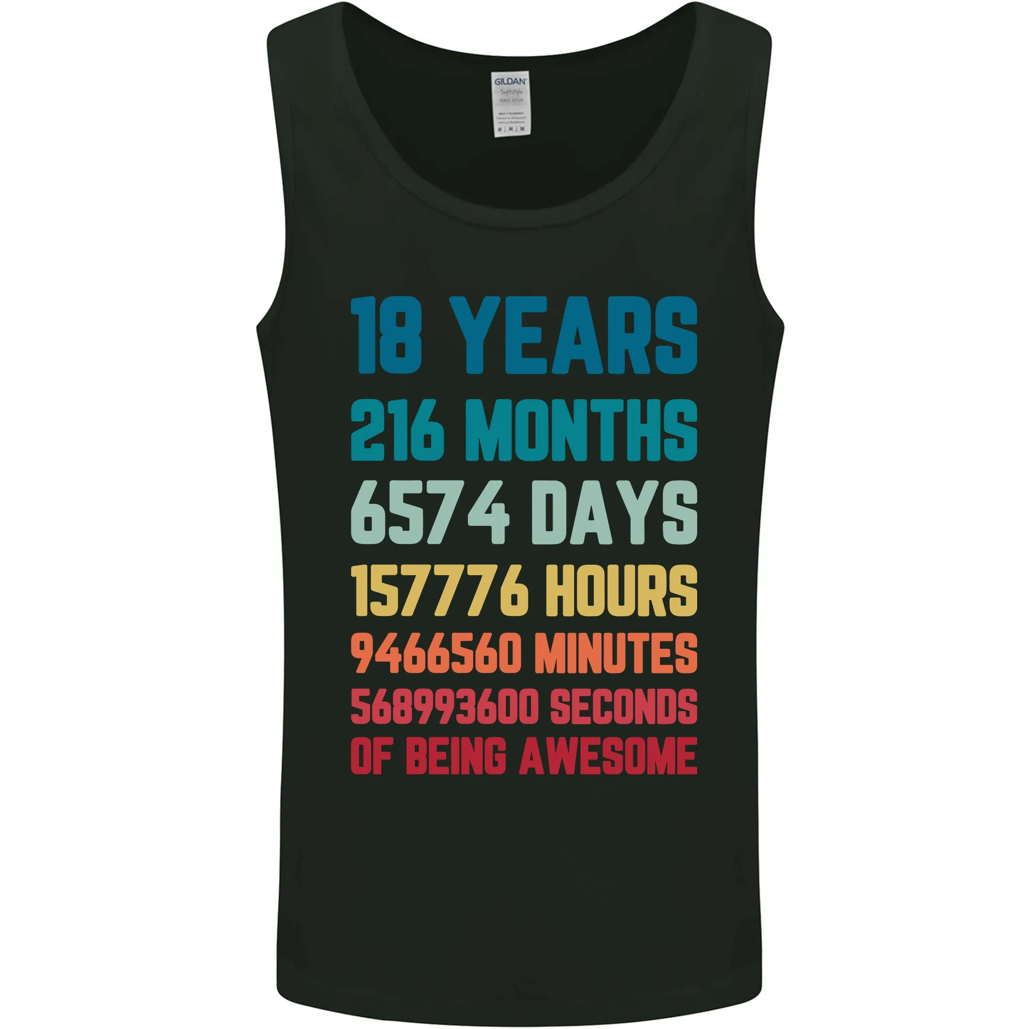 18th Birthday 18 Year Old Mens Vest Tank Top