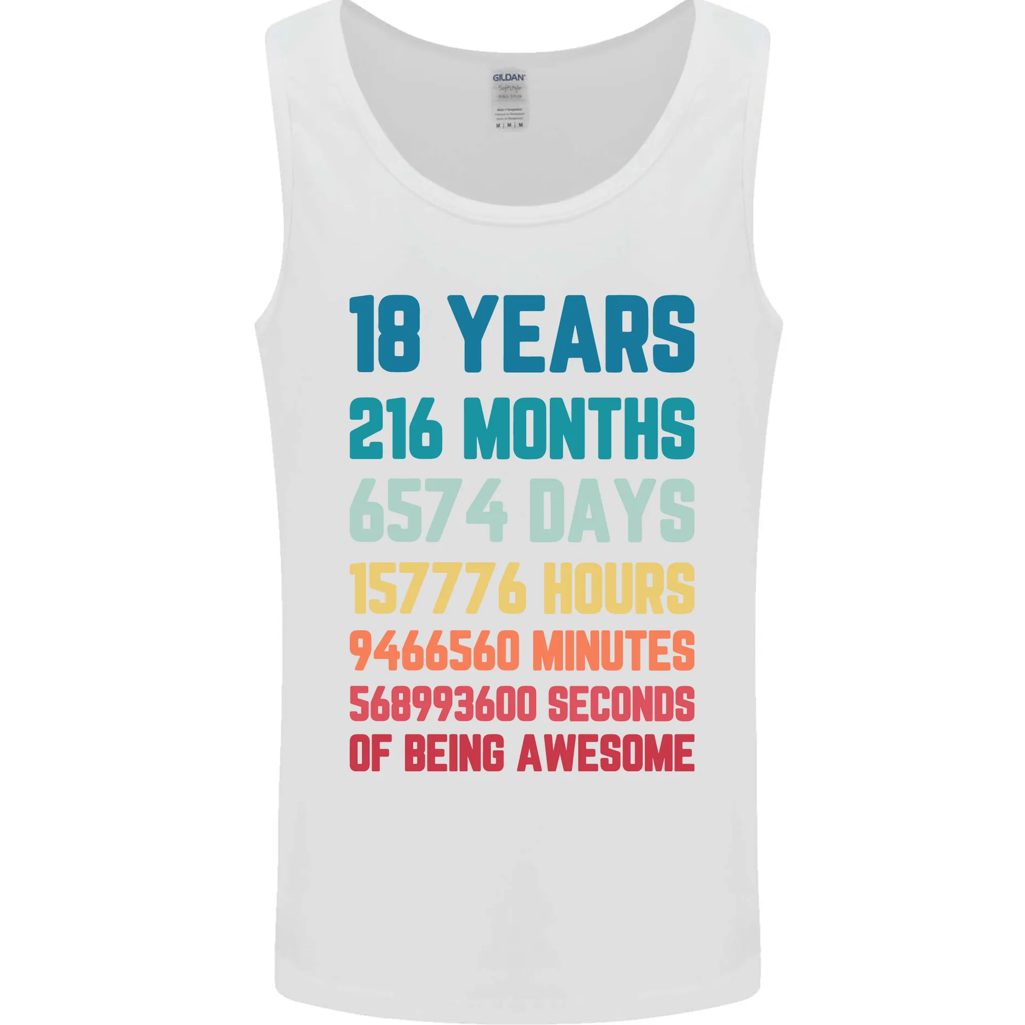 18th Birthday 18 Year Old Mens Vest Tank Top