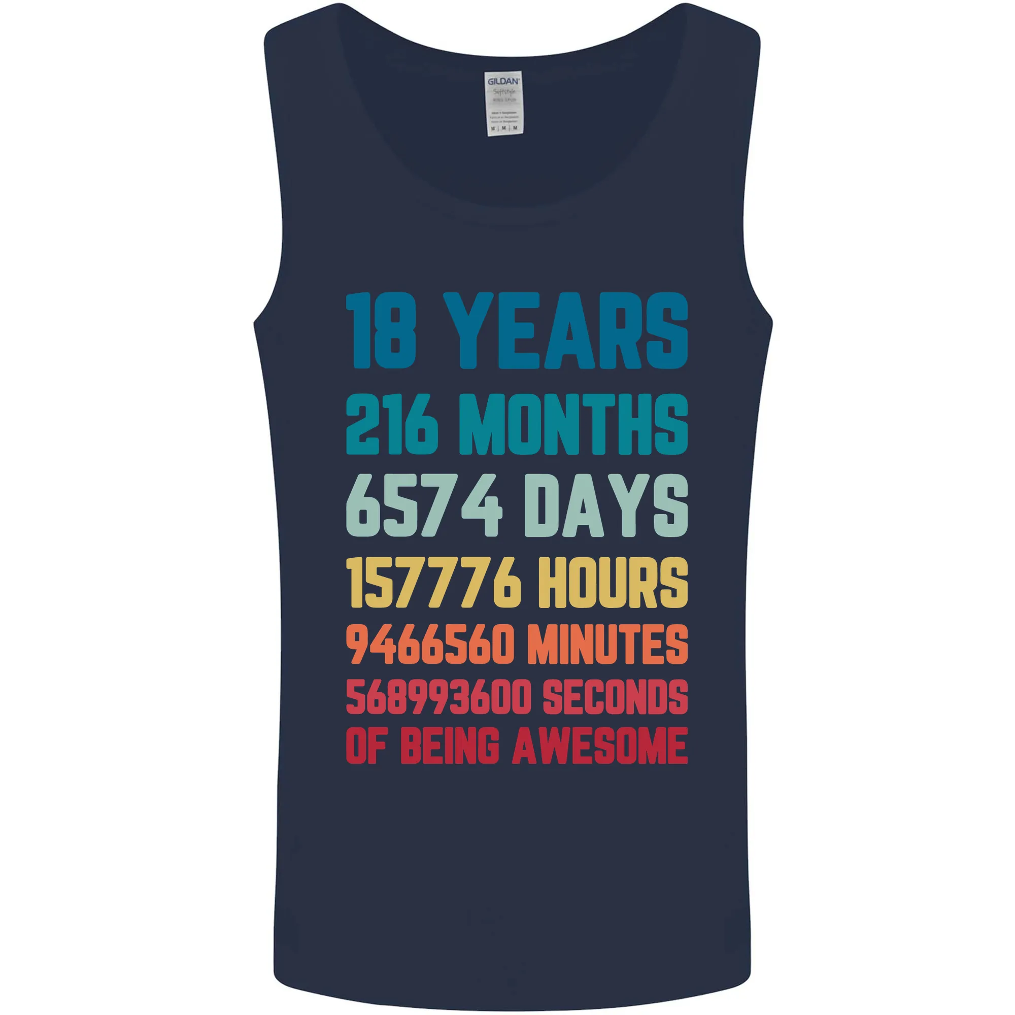 18th Birthday 18 Year Old Mens Vest Tank Top