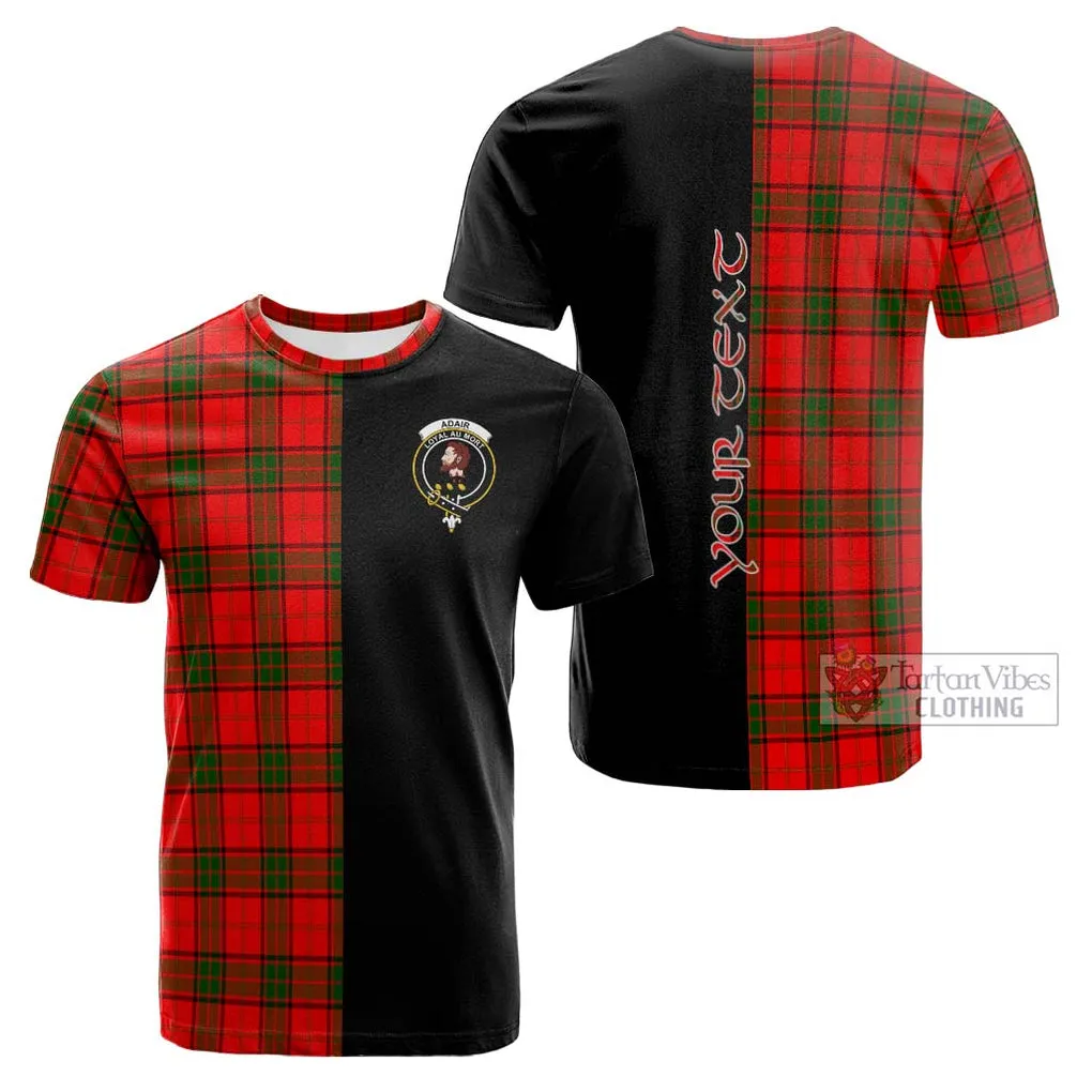 Adair Tartan Cotton T-shirt with Family Crest and Half Of Me Style