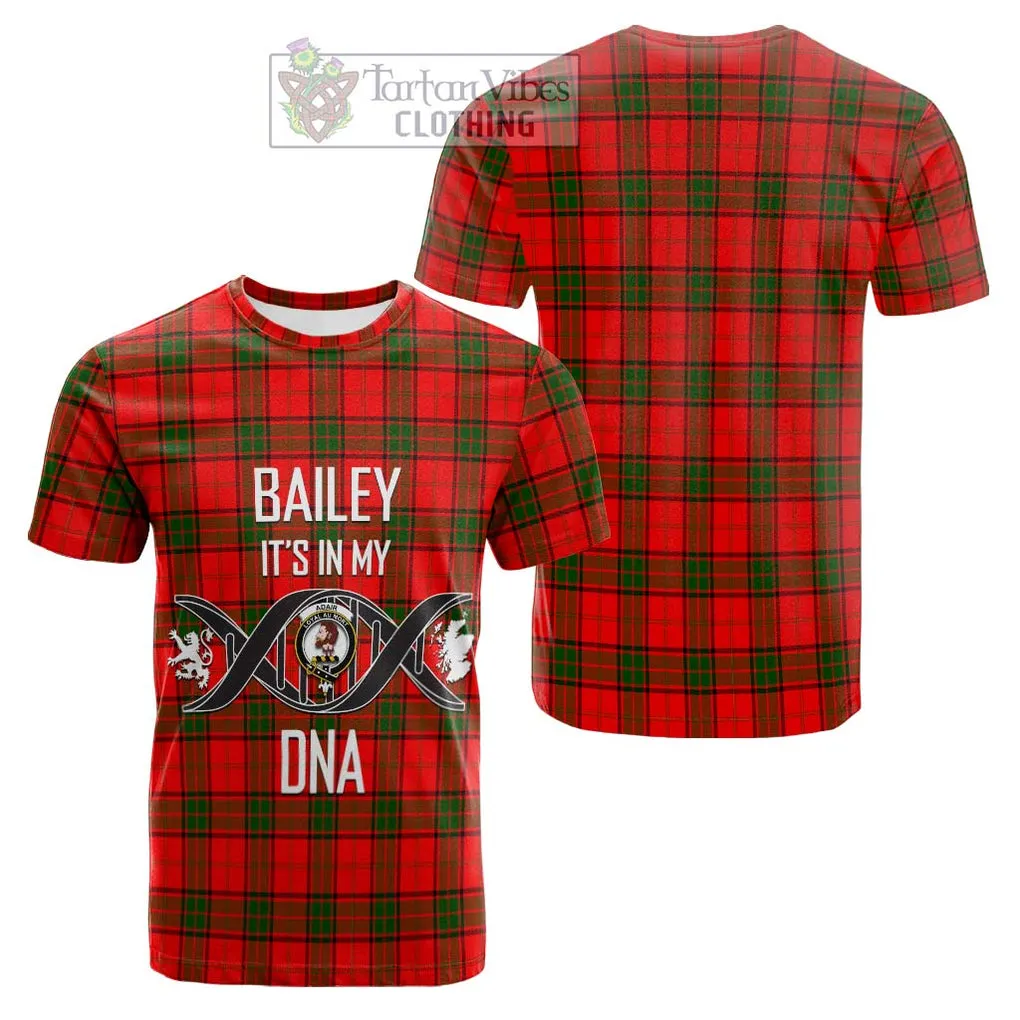 Adair Tartan Cotton T-shirt with Family Crest DNA In Me Style