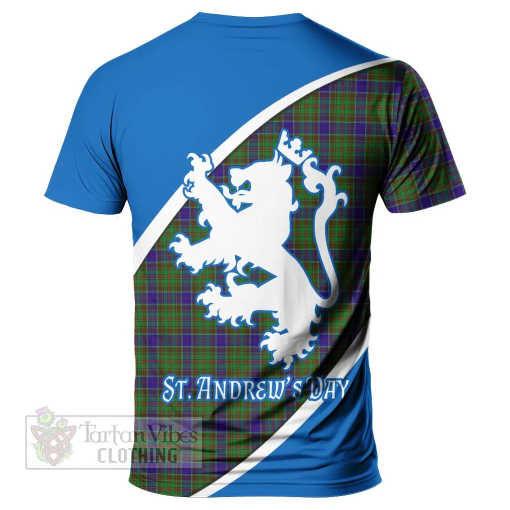 Adam Family Crest Tartan T-Shirt Celebrate Saint Andrew's Day in Style