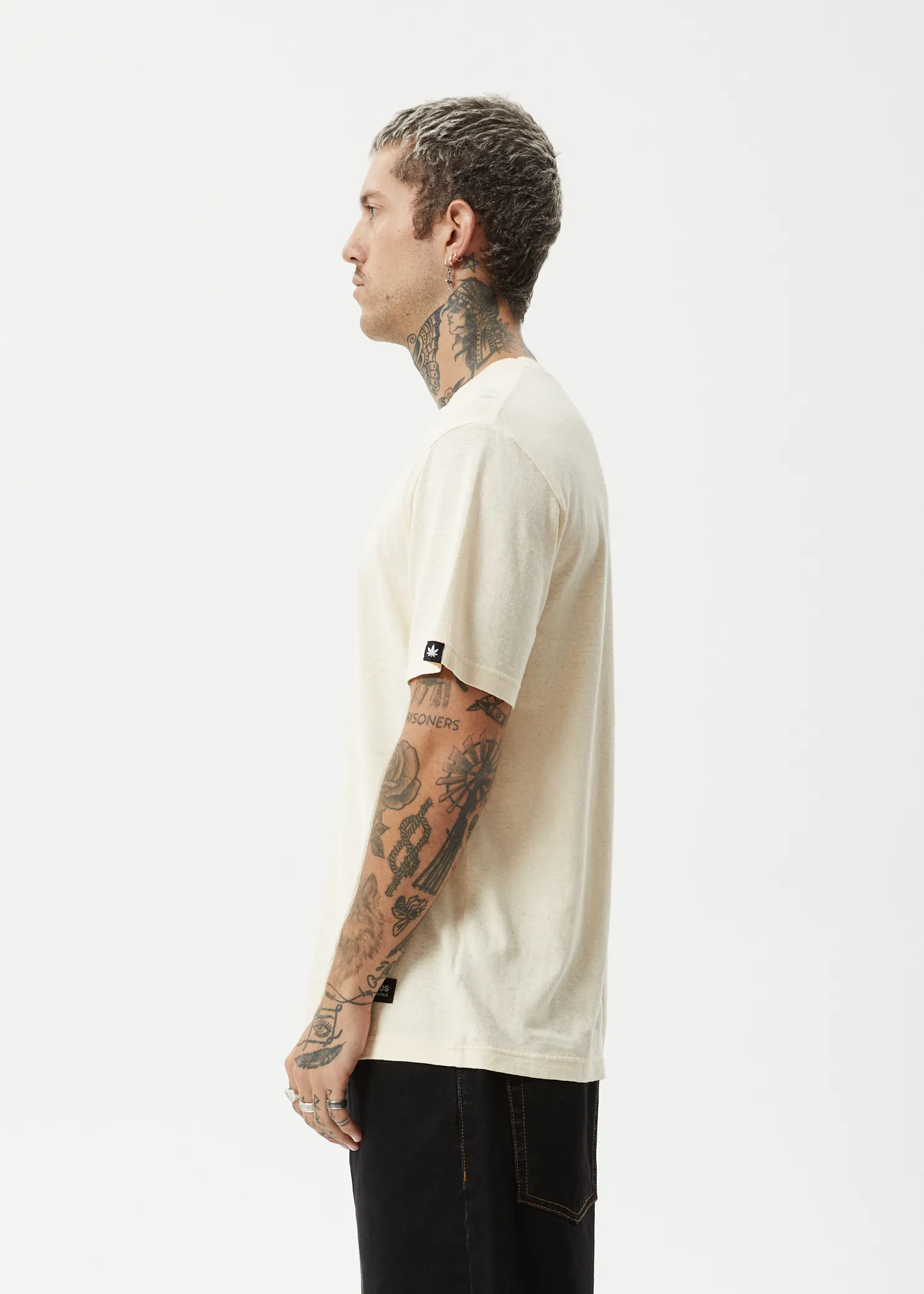 AFENDS Mens Classic - Retro Fit Tee - Sand