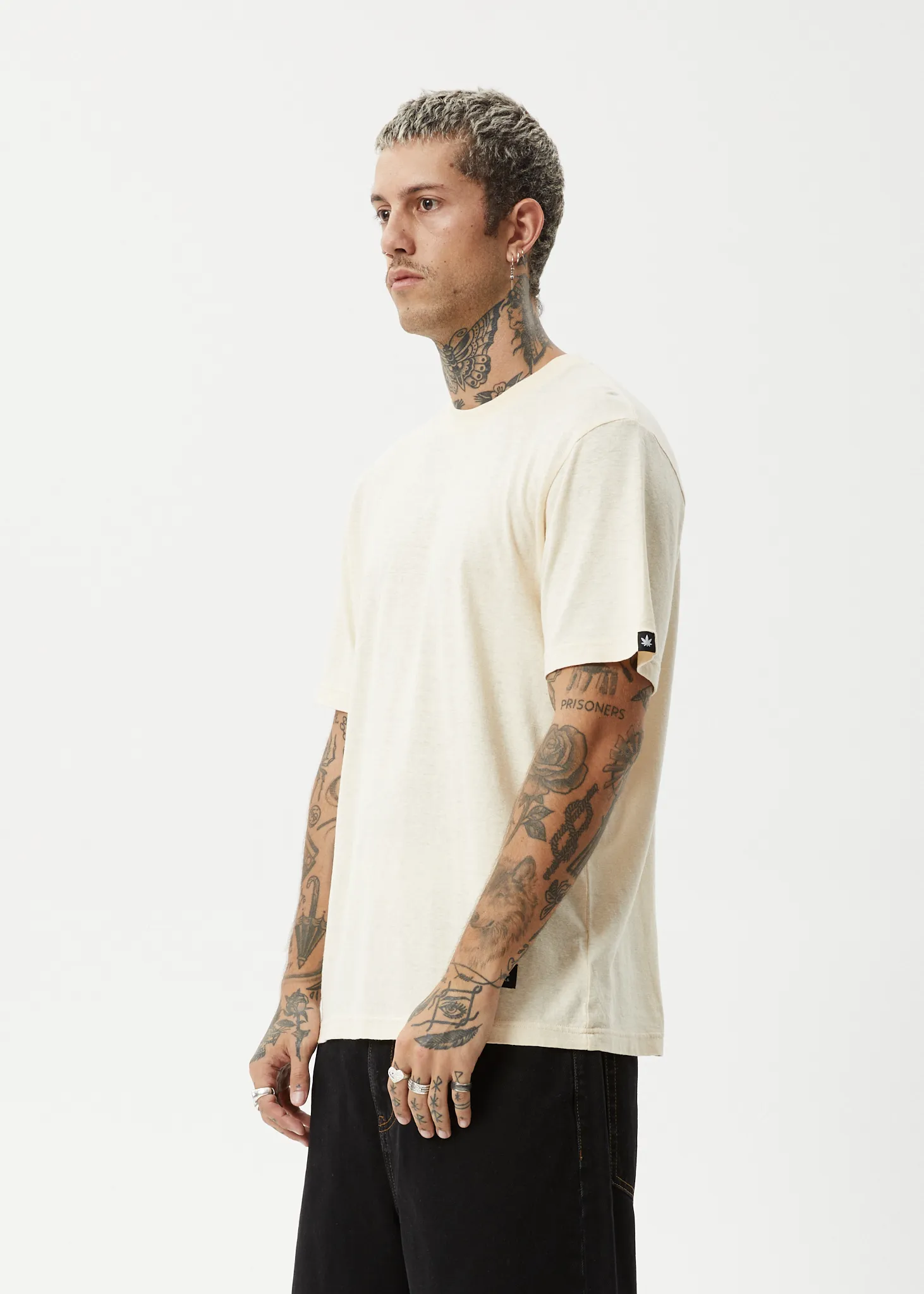 AFENDS Mens Classic - Retro Fit Tee - Sand