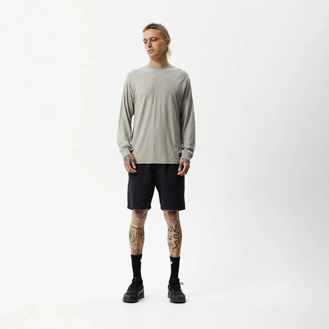 AFENDS Mens Essential - Long Sleeve T-Shirt - Olive