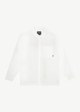 AFENDS Mens Everyday - Long Sleeve Shirt - White