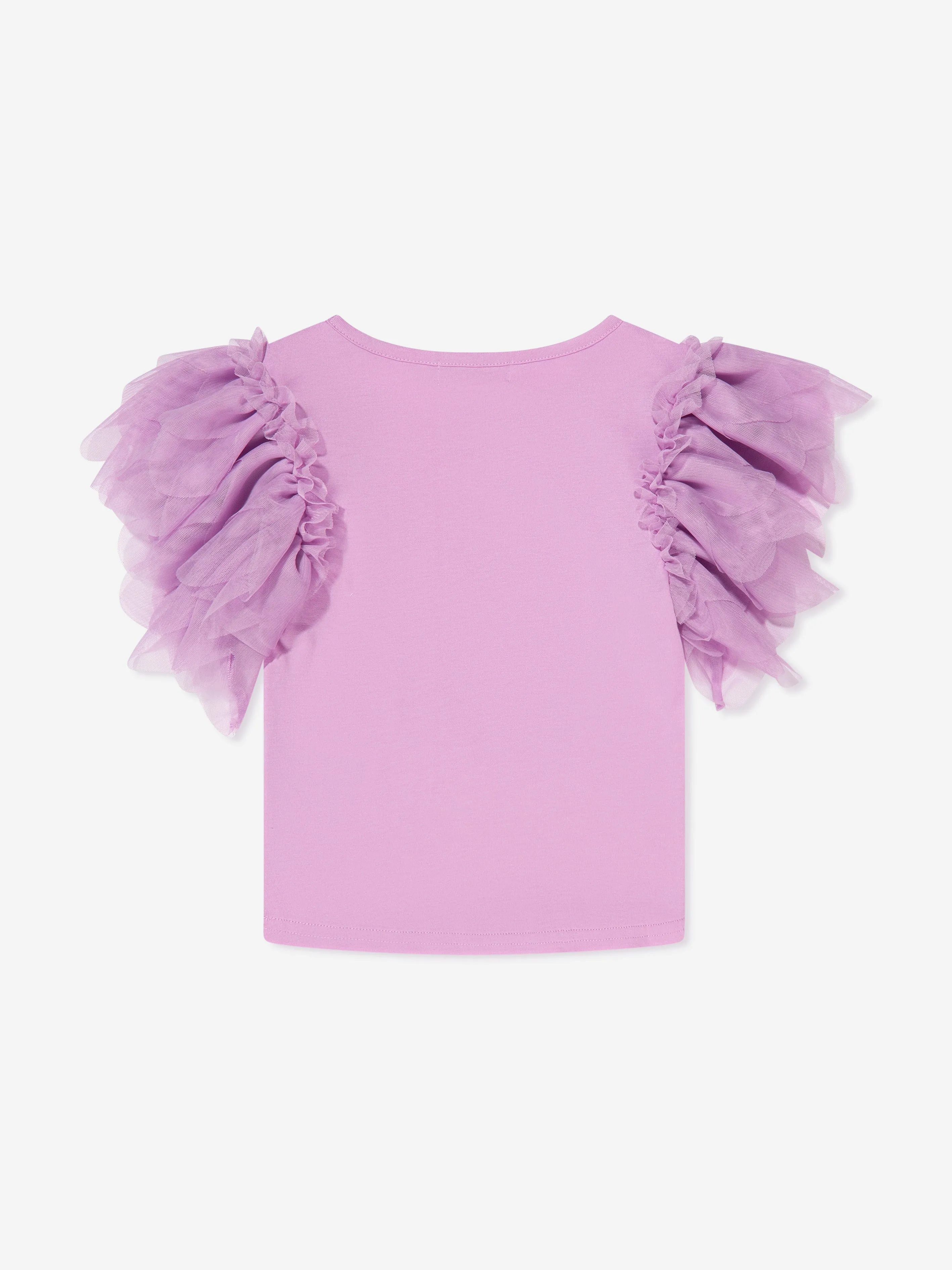 Angels Face Girls Loretta Tulle Sleeve Top in Lilac