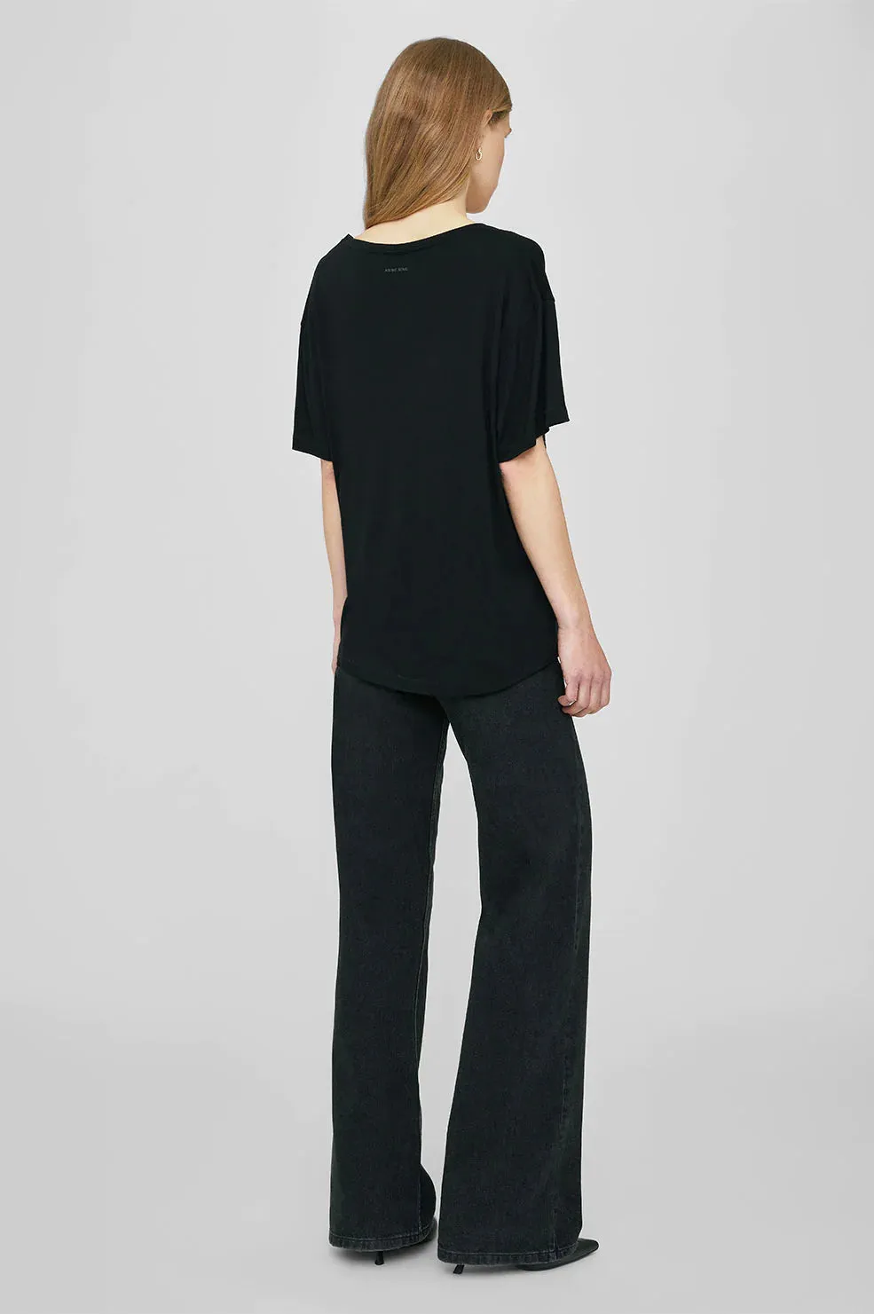 Anine Bing Vale Tee - Black