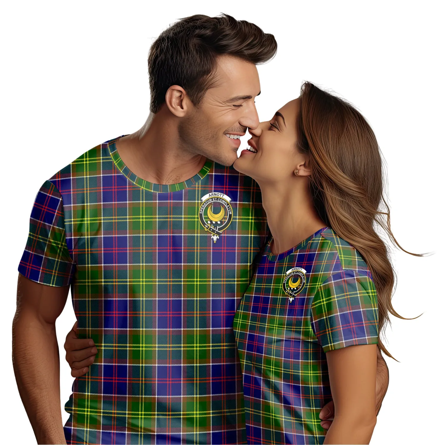 Arnott Tartan T-Shirt with Family Crest