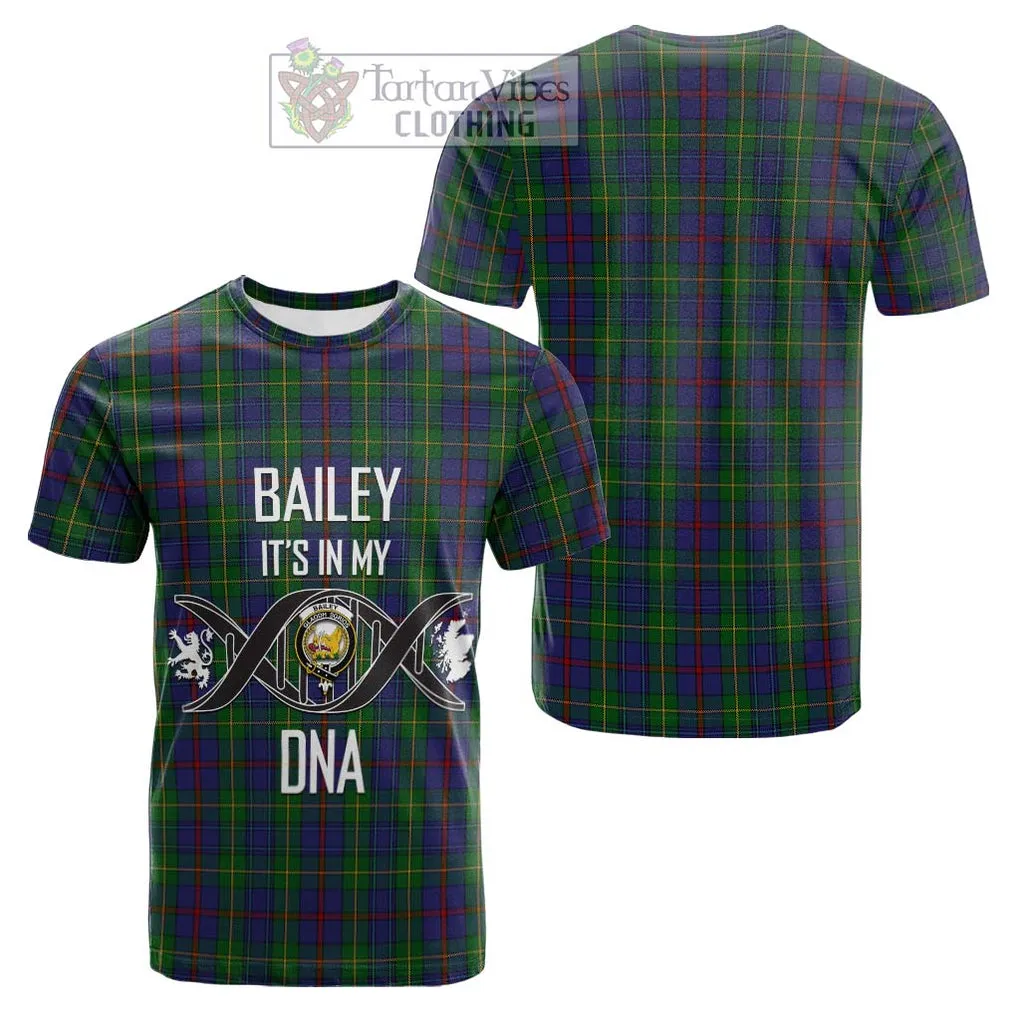 Bailey Tartan Cotton T-shirt with Family Crest DNA In Me Style