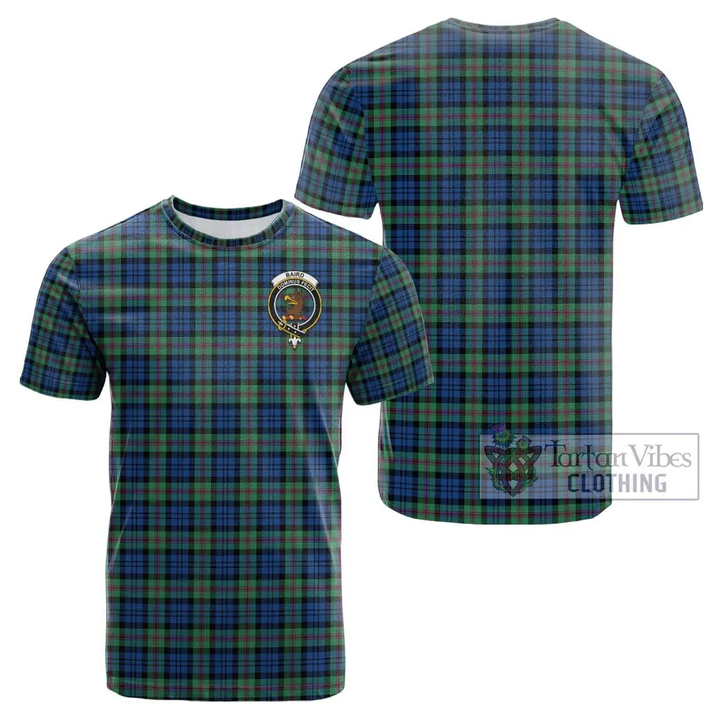 Baird Ancient Tartan Cotton T-Shirt with Family Crest