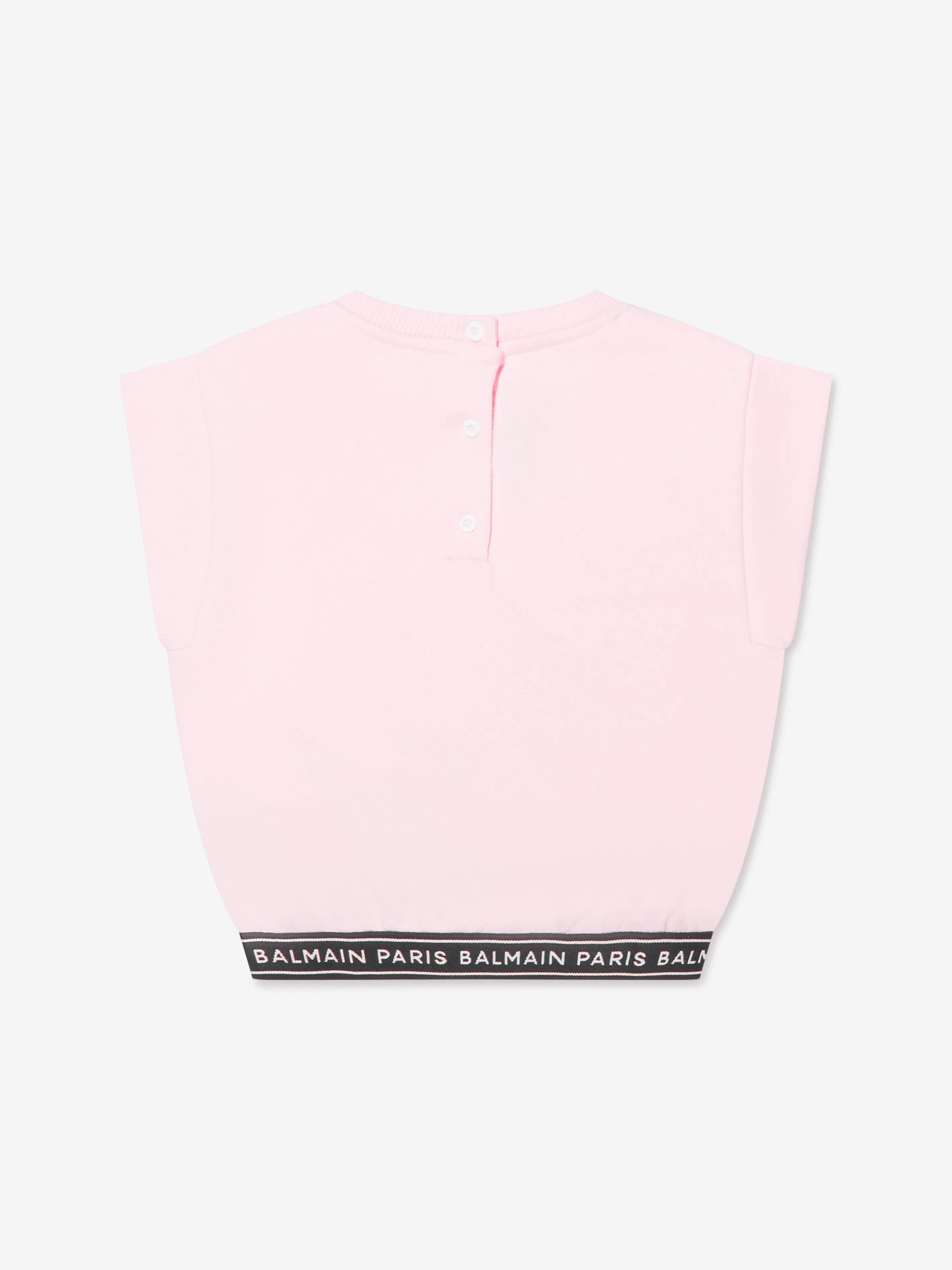 Balmain Baby Girls Sleeveless Sweatshirt in Pink