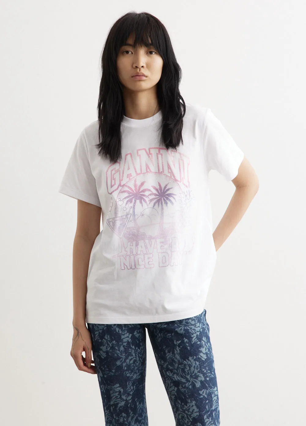 Basic Jersey Cocktail Relaxed T-Shirt