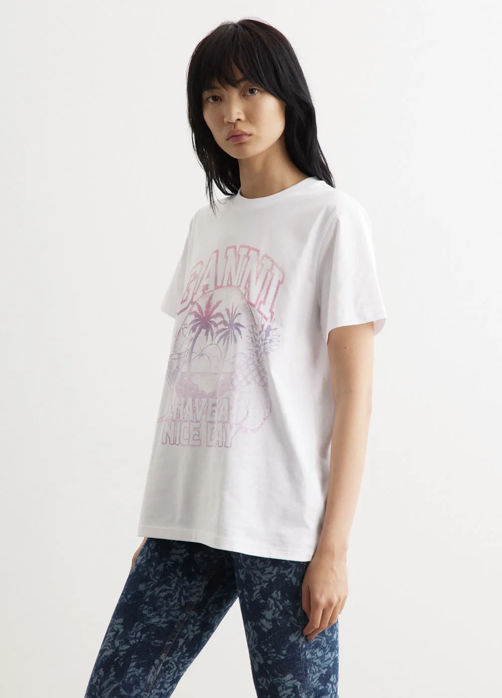 Basic Jersey Cocktail Relaxed T-Shirt