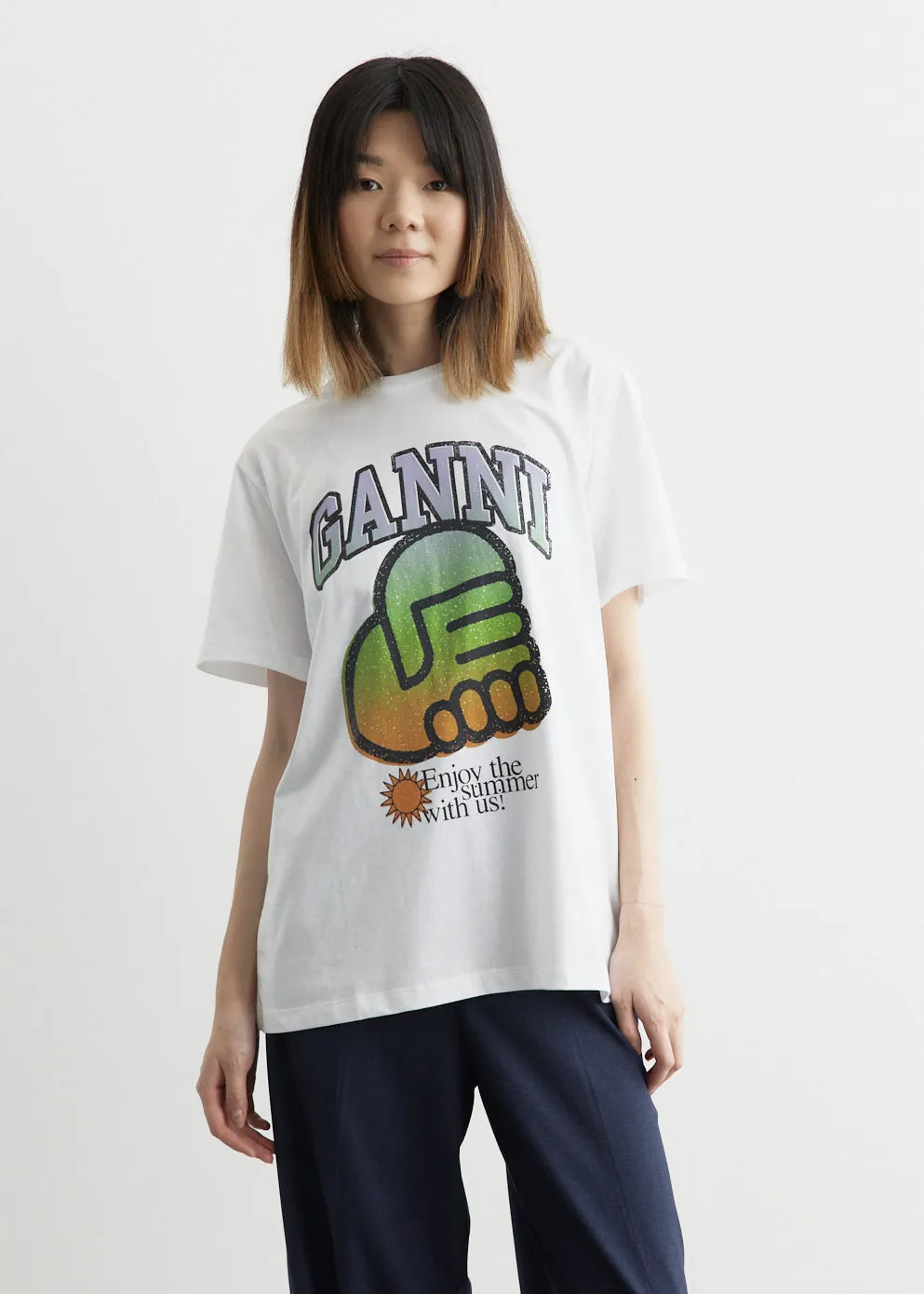 Basic Jersey Ganni Relaxed T-Shirt