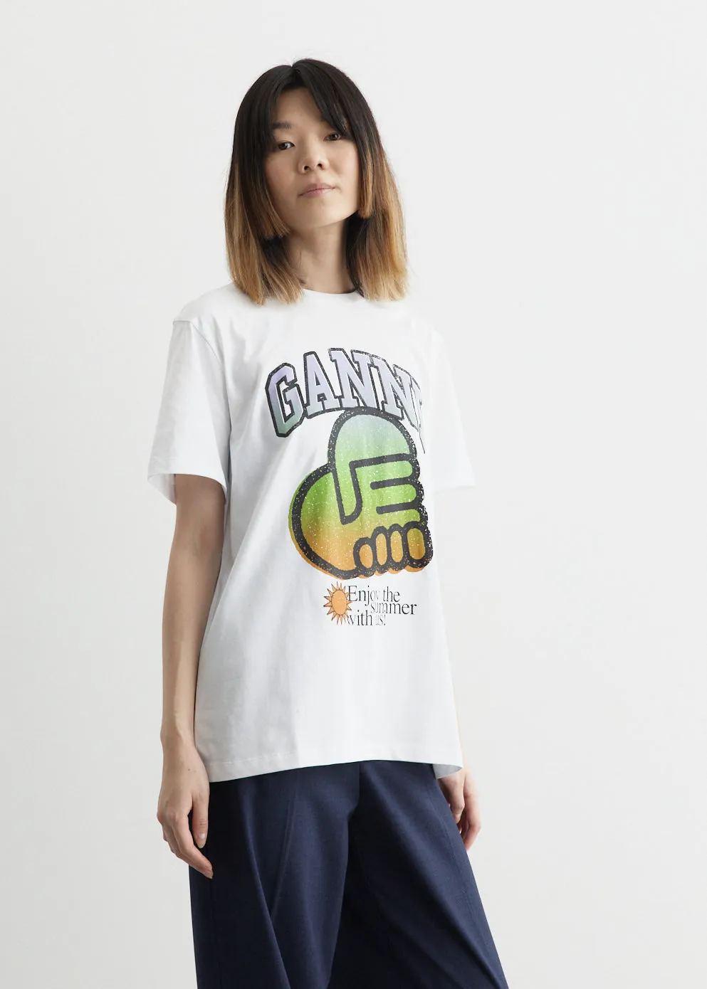 Basic Jersey Ganni Relaxed T-Shirt