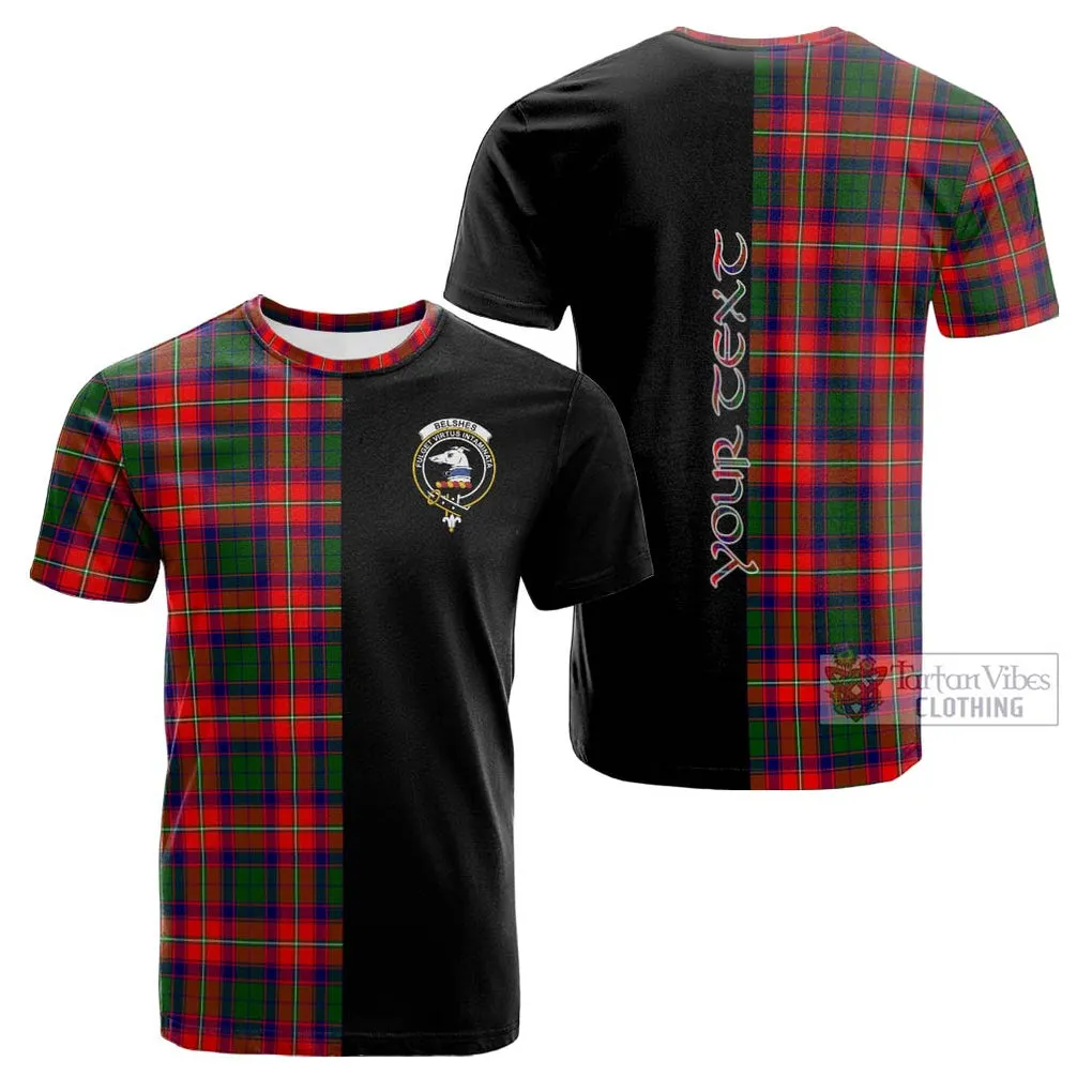 Belshes Tartan Cotton T-shirt with Family Crest and Half Of Me Style