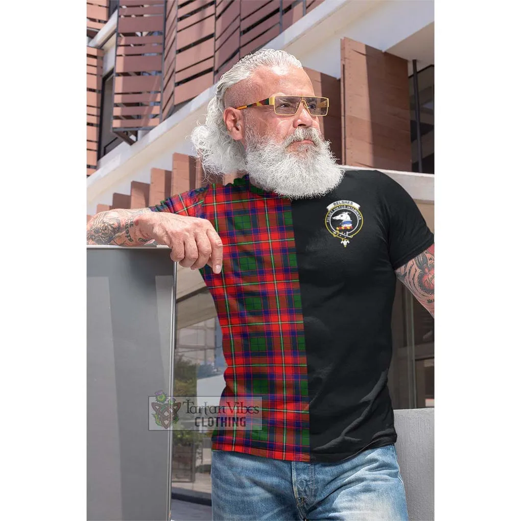 Belshes Tartan Cotton T-shirt with Family Crest and Half Of Me Style