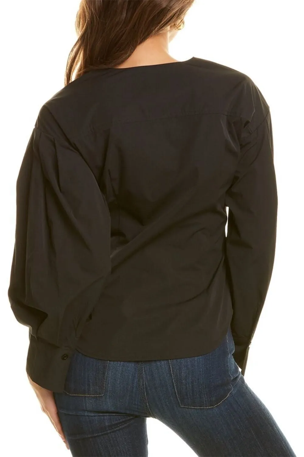 Black Full Sleeve Shirt With Detail At Front