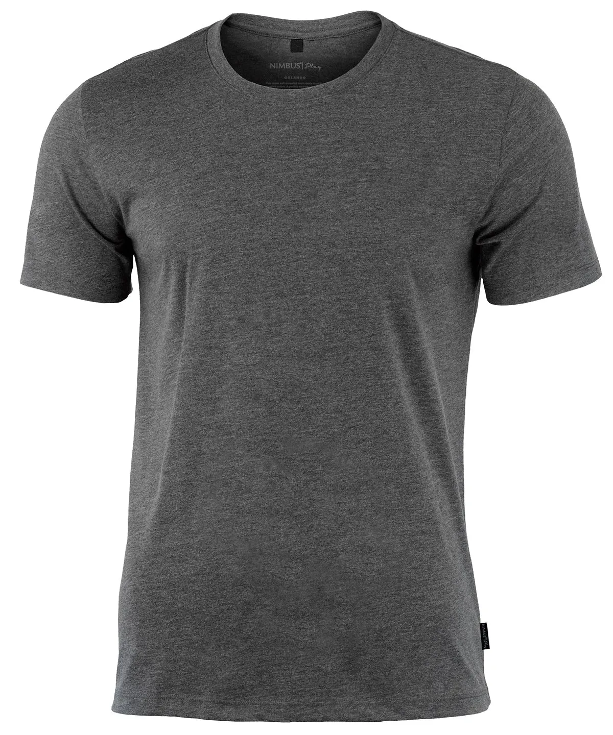 Black Melange - Orlando – soft round neck t-shirt