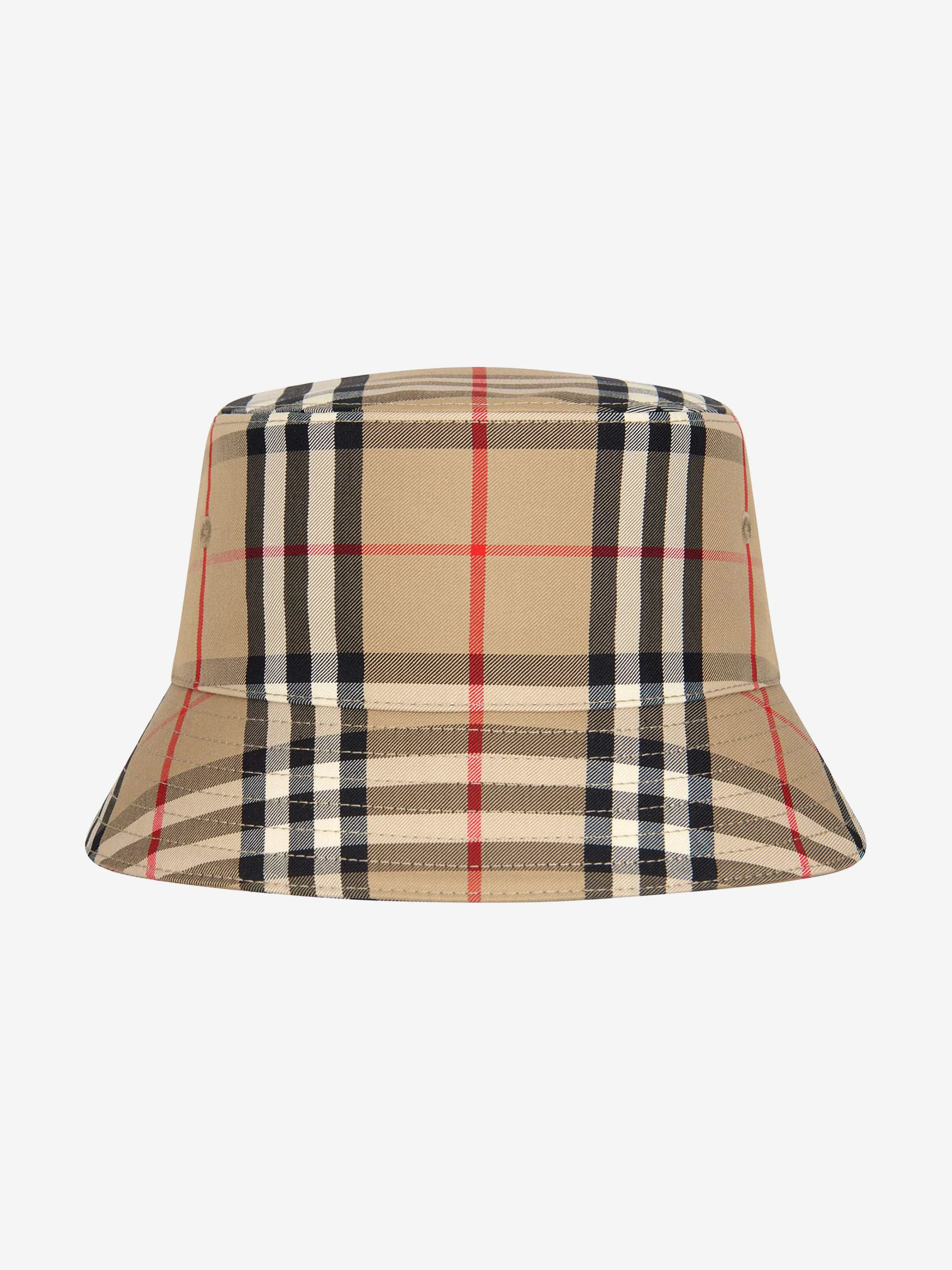 Burberry Kids Gabriel Check Baseball Cap in Beige