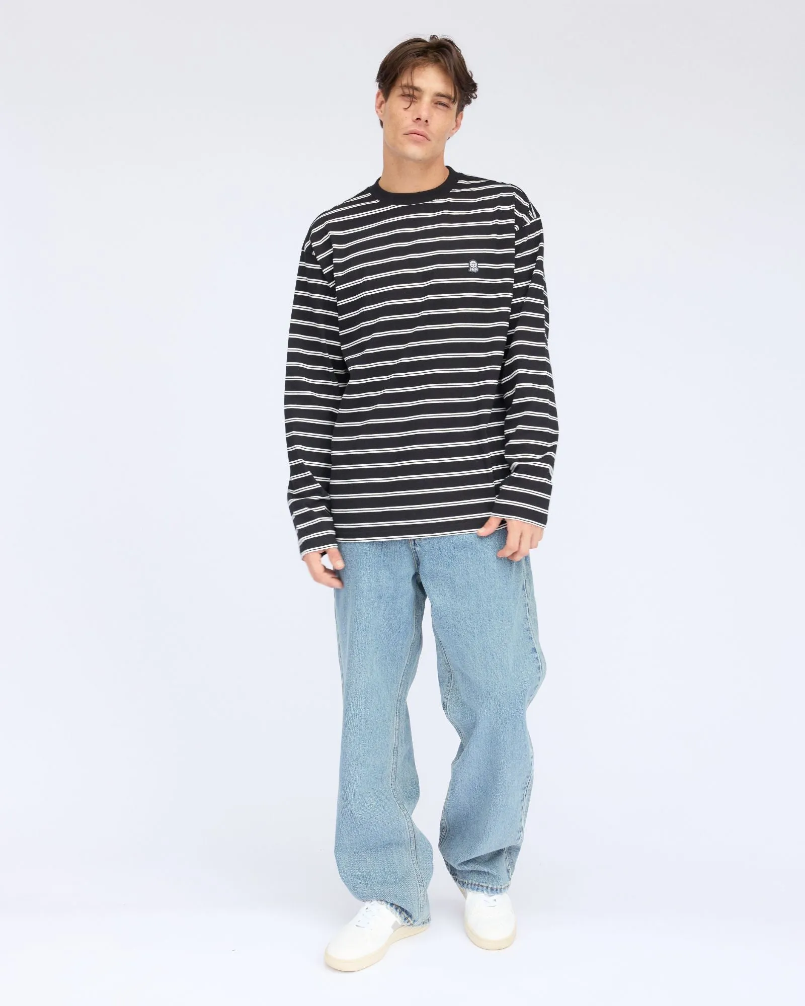 Caiden Long Sleeve  - Double Stripe BL