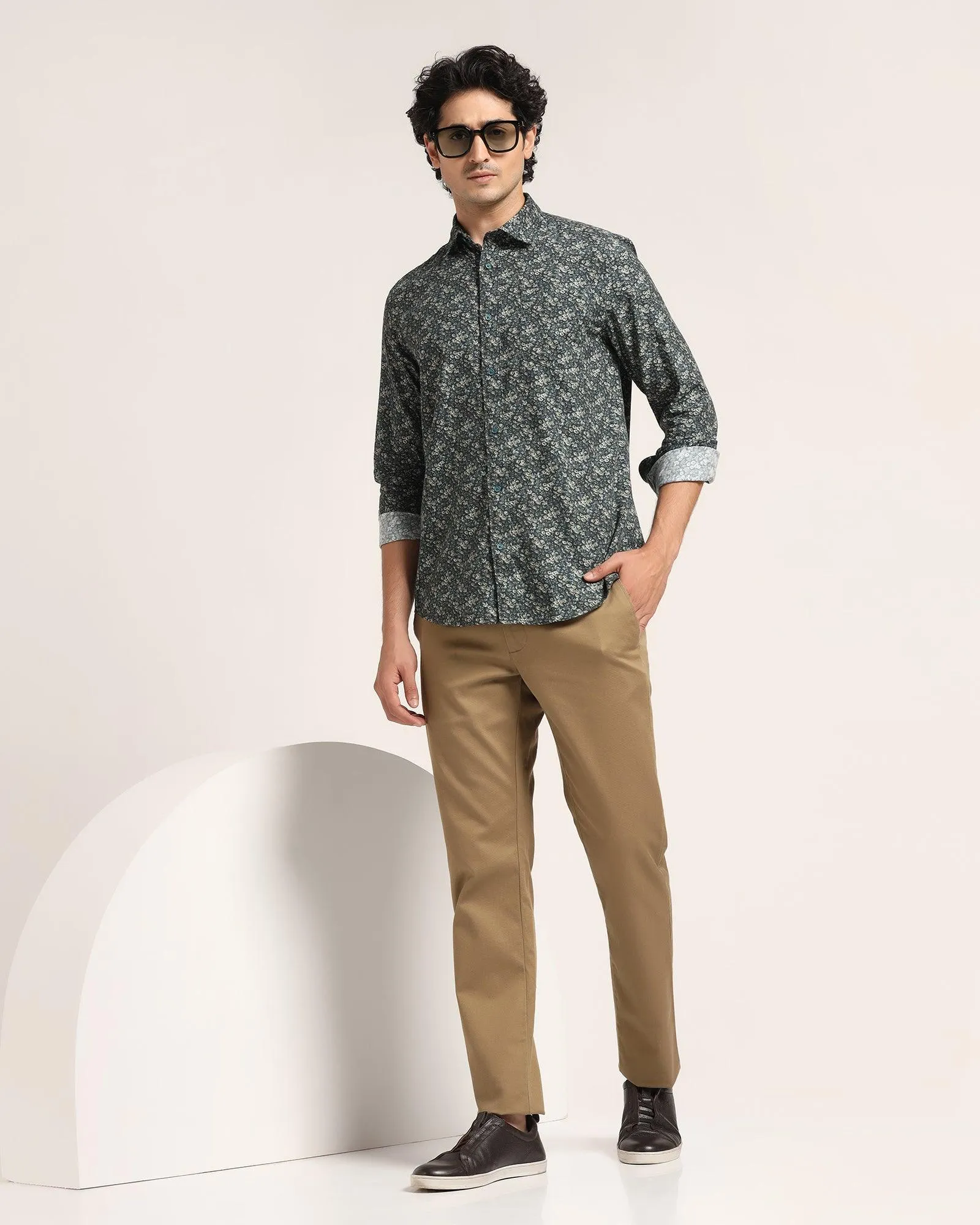 Casual Blue Printed Shirt - Flam