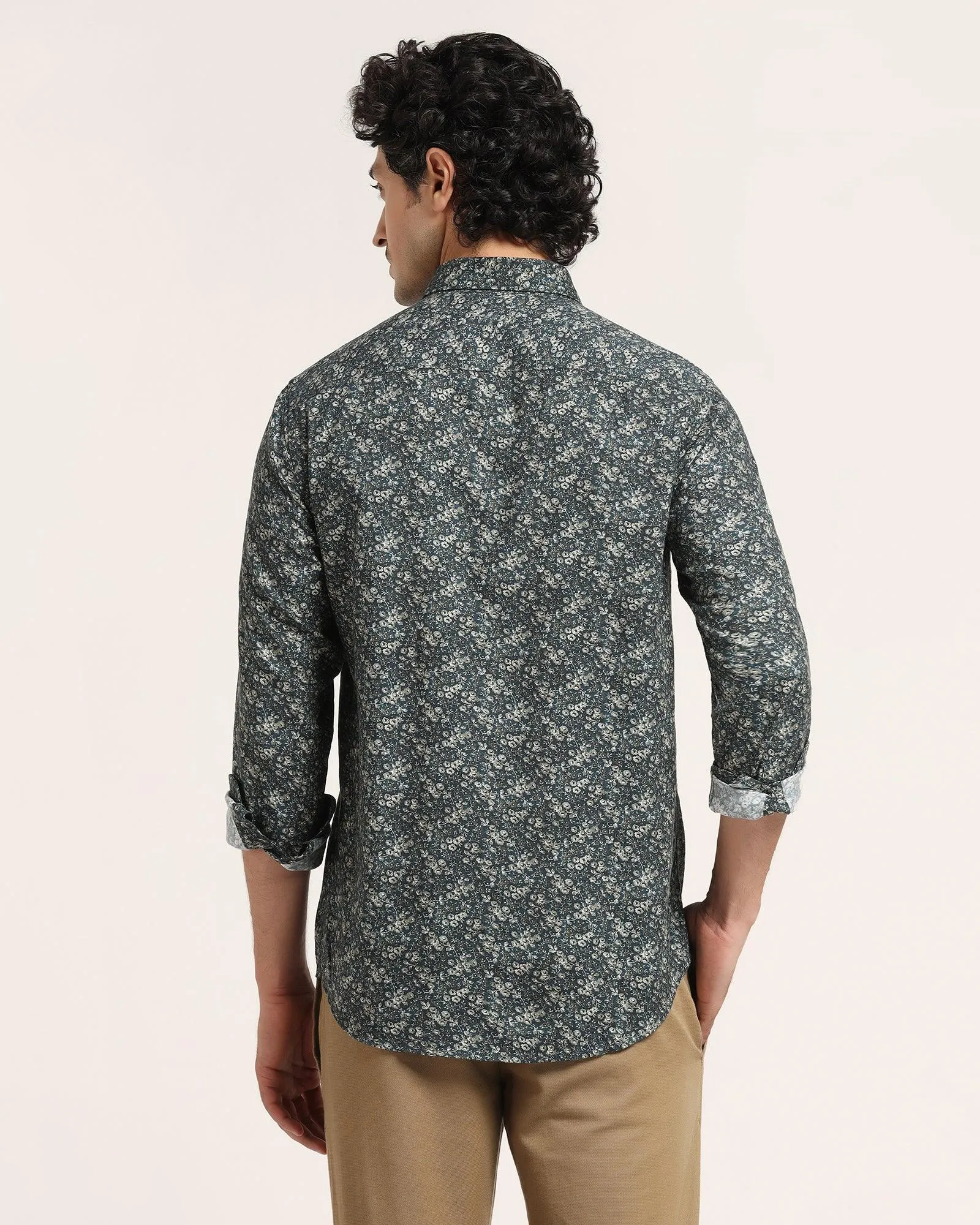 Casual Blue Printed Shirt - Flam