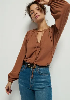 Chiara Long Sleeve Top Tobacco