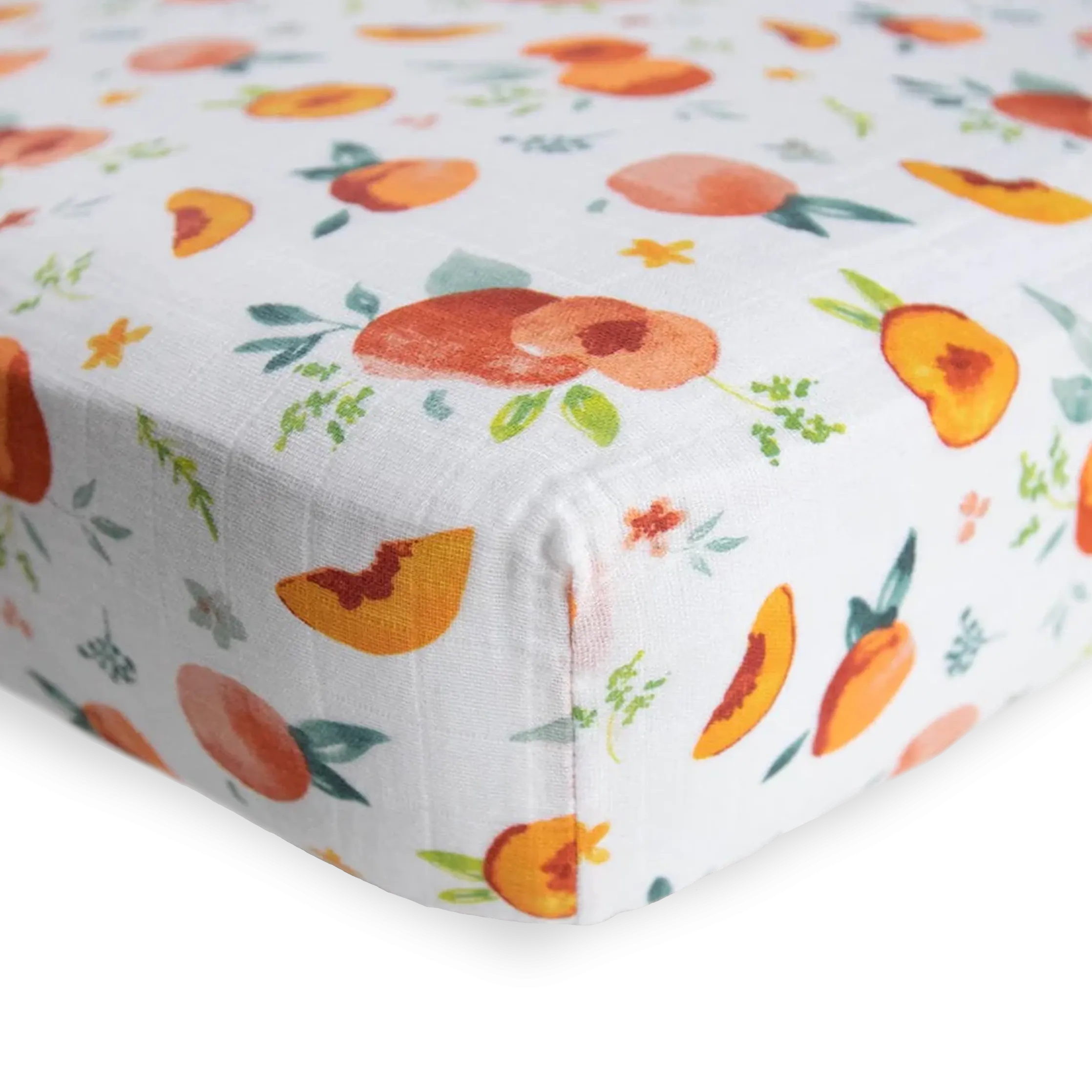 Cotton Muslin Crib Sheet - Georgia Peach