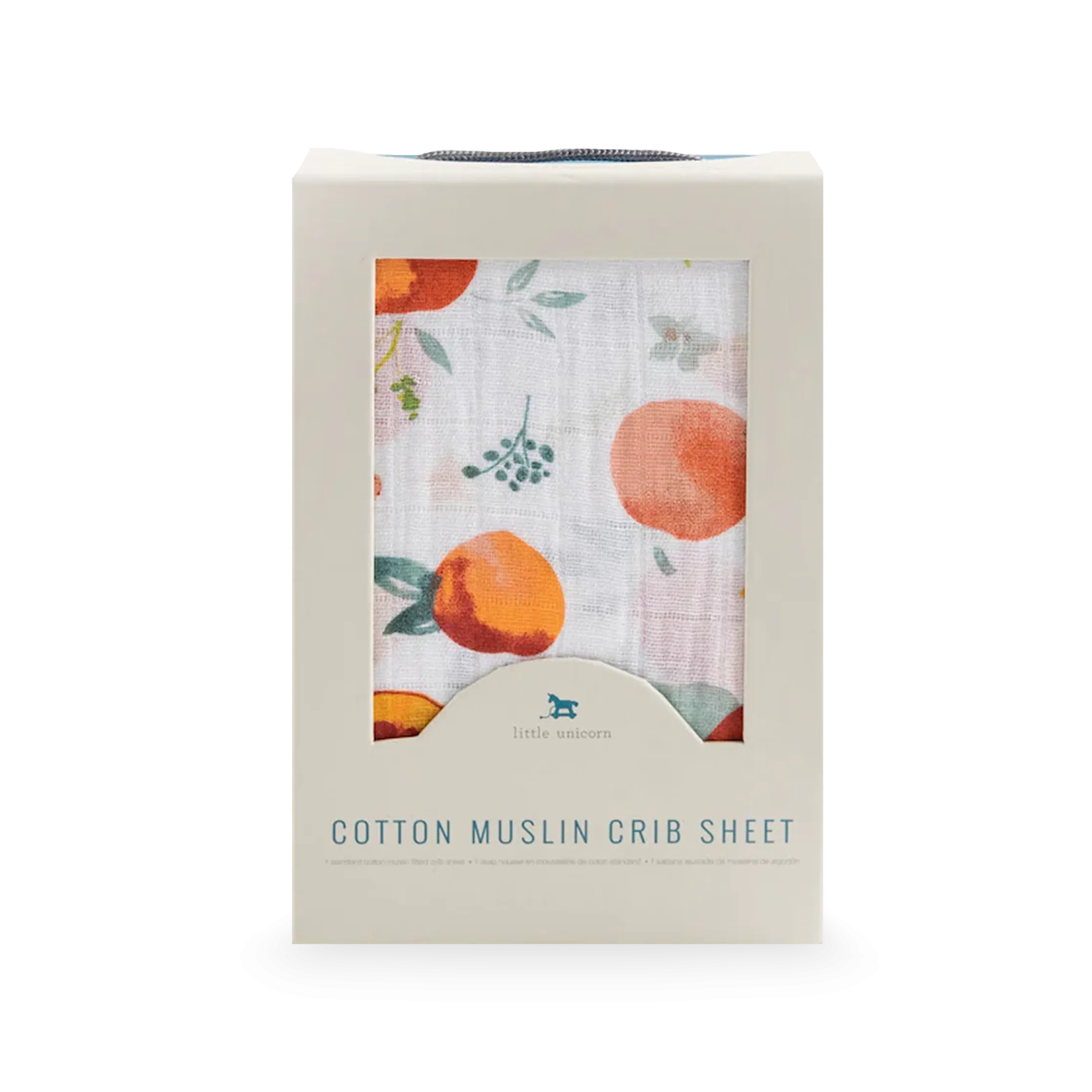 Cotton Muslin Crib Sheet - Georgia Peach