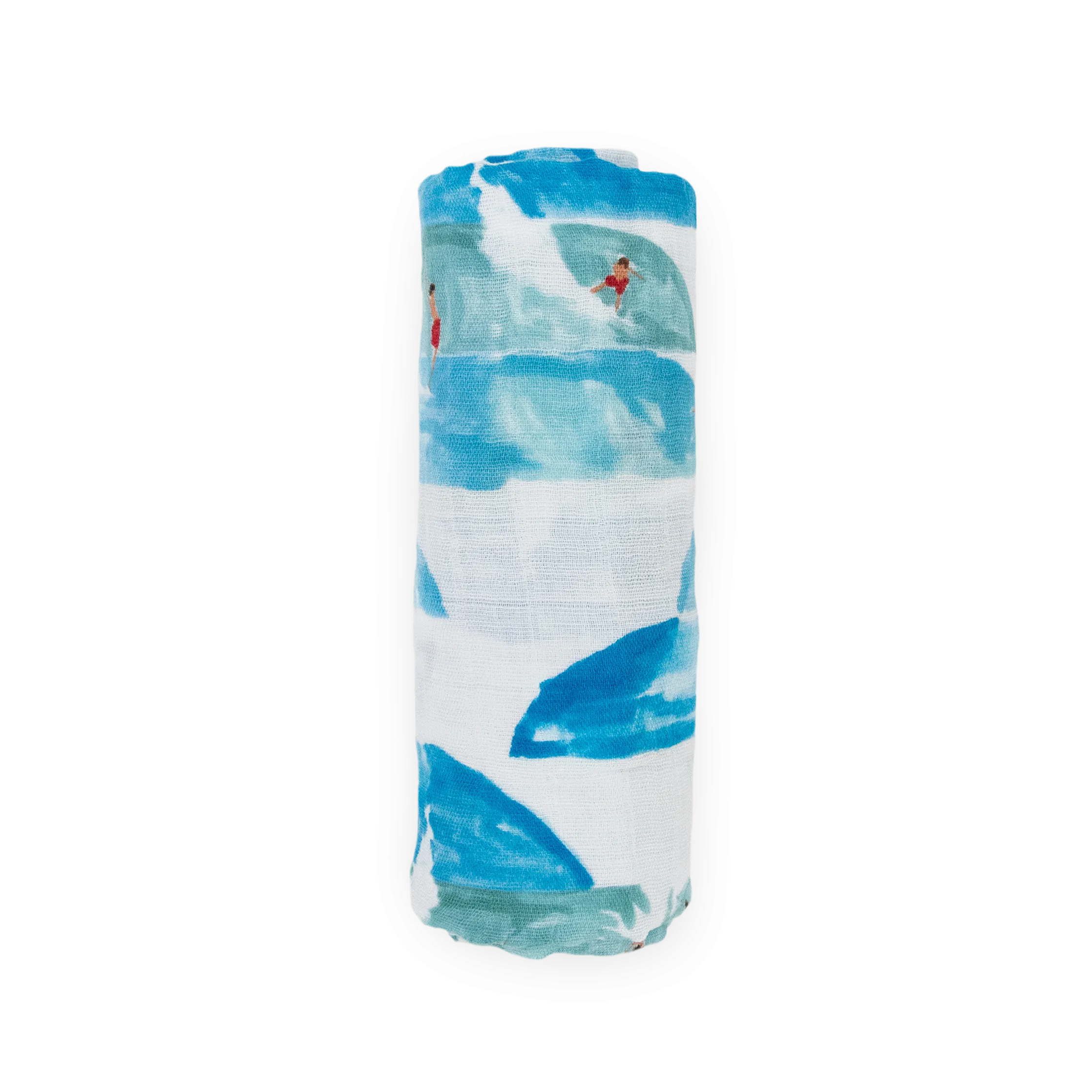 Cotton Muslin Swaddle Blanket - Surf