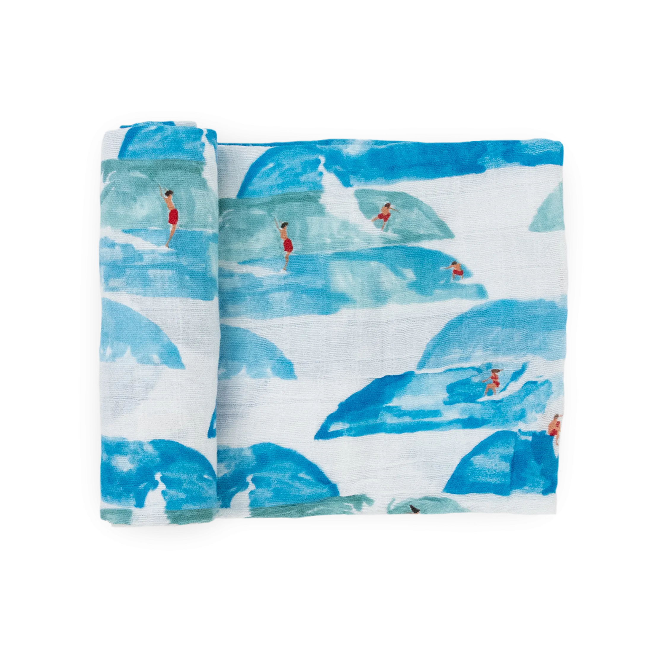 Cotton Muslin Swaddle Blanket - Surf