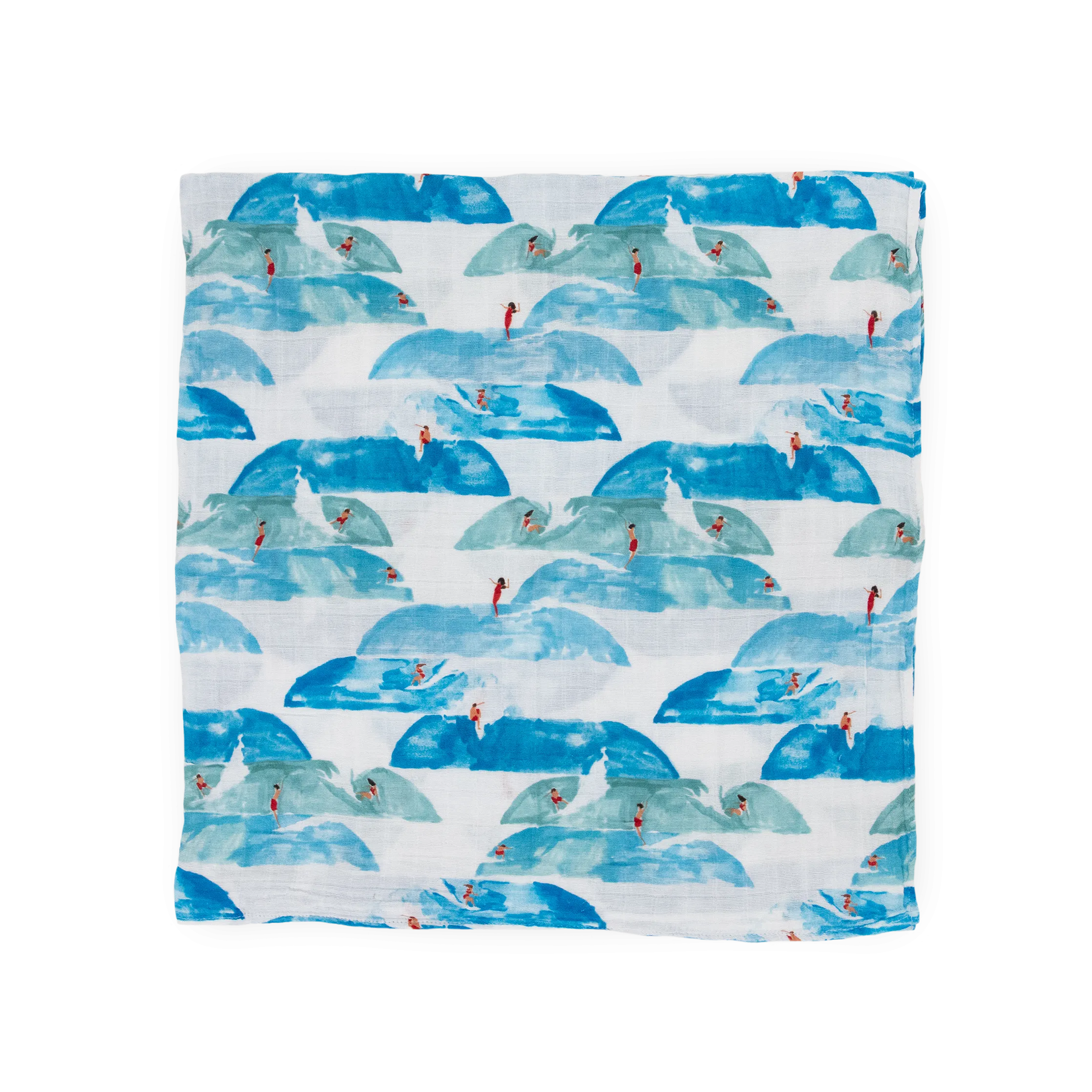 Cotton Muslin Swaddle Blanket - Surf