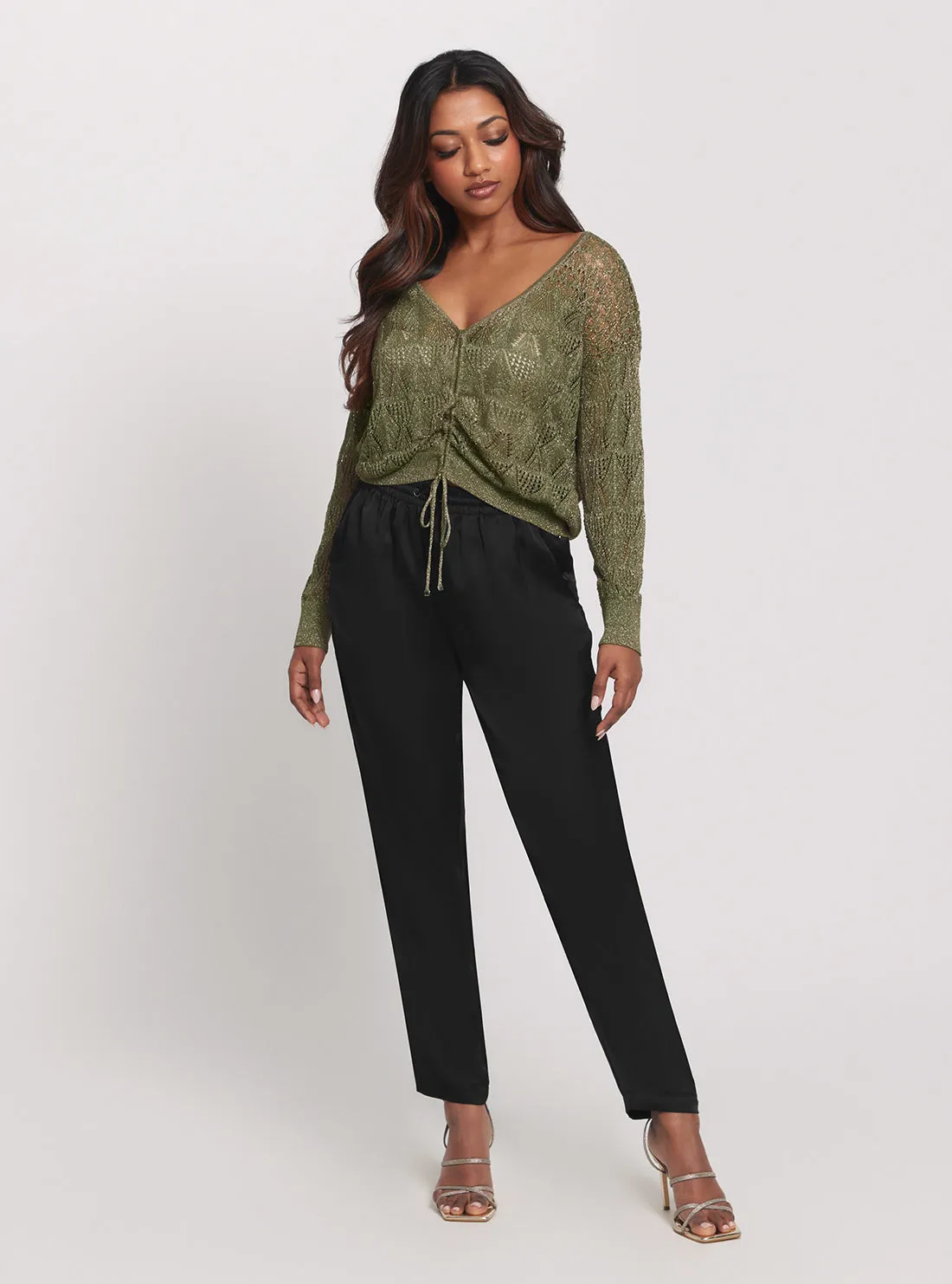 Eco Green Clarissa Long Sleeve Knit Top