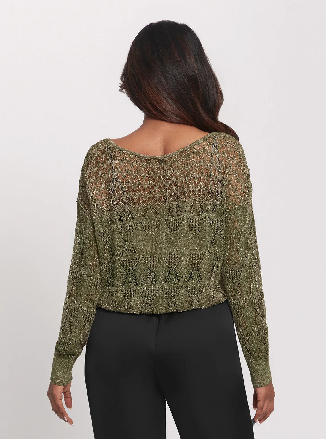 Eco Green Clarissa Long Sleeve Knit Top