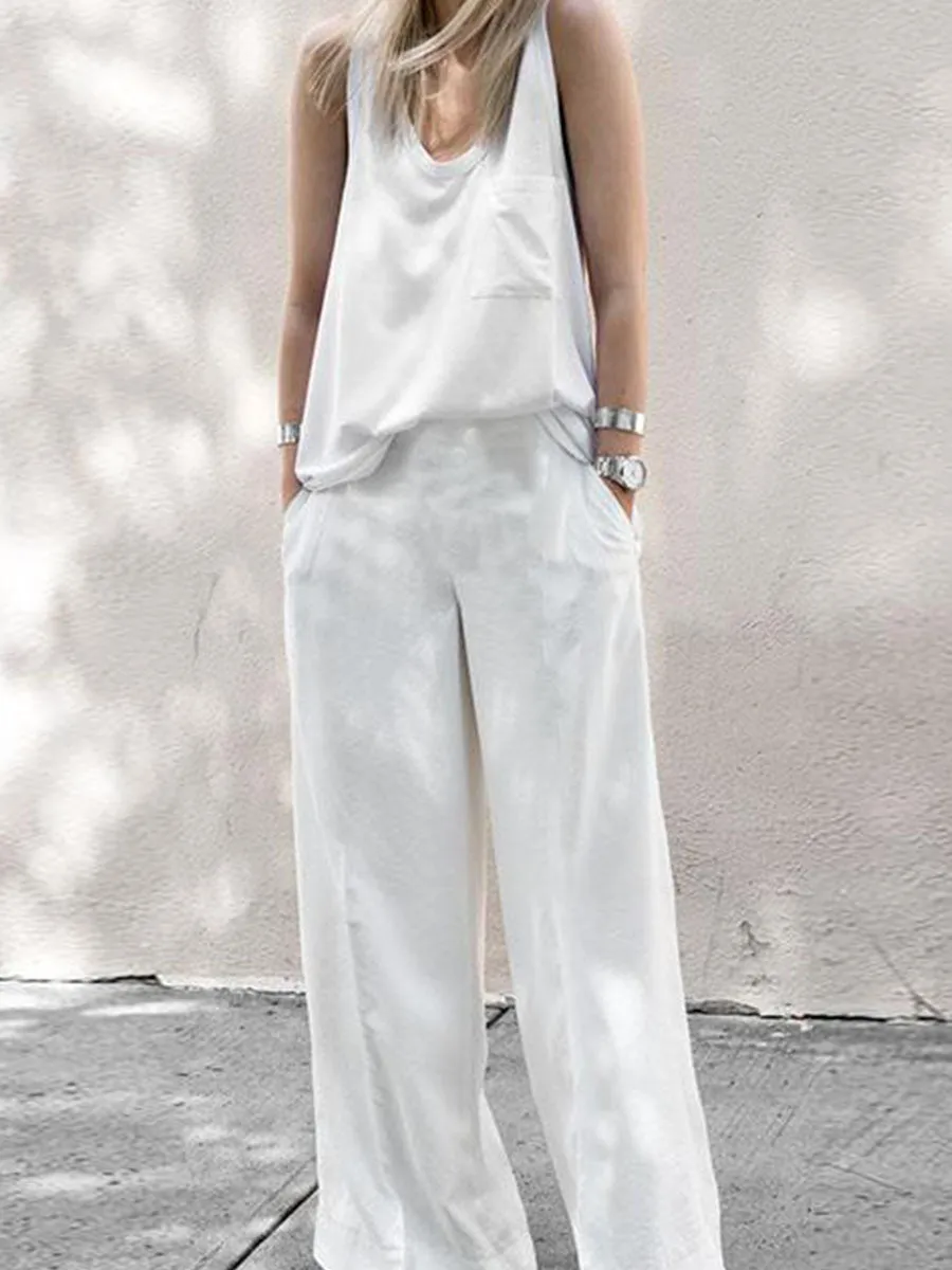 Fashionable Casual Loose Top Pants Suit