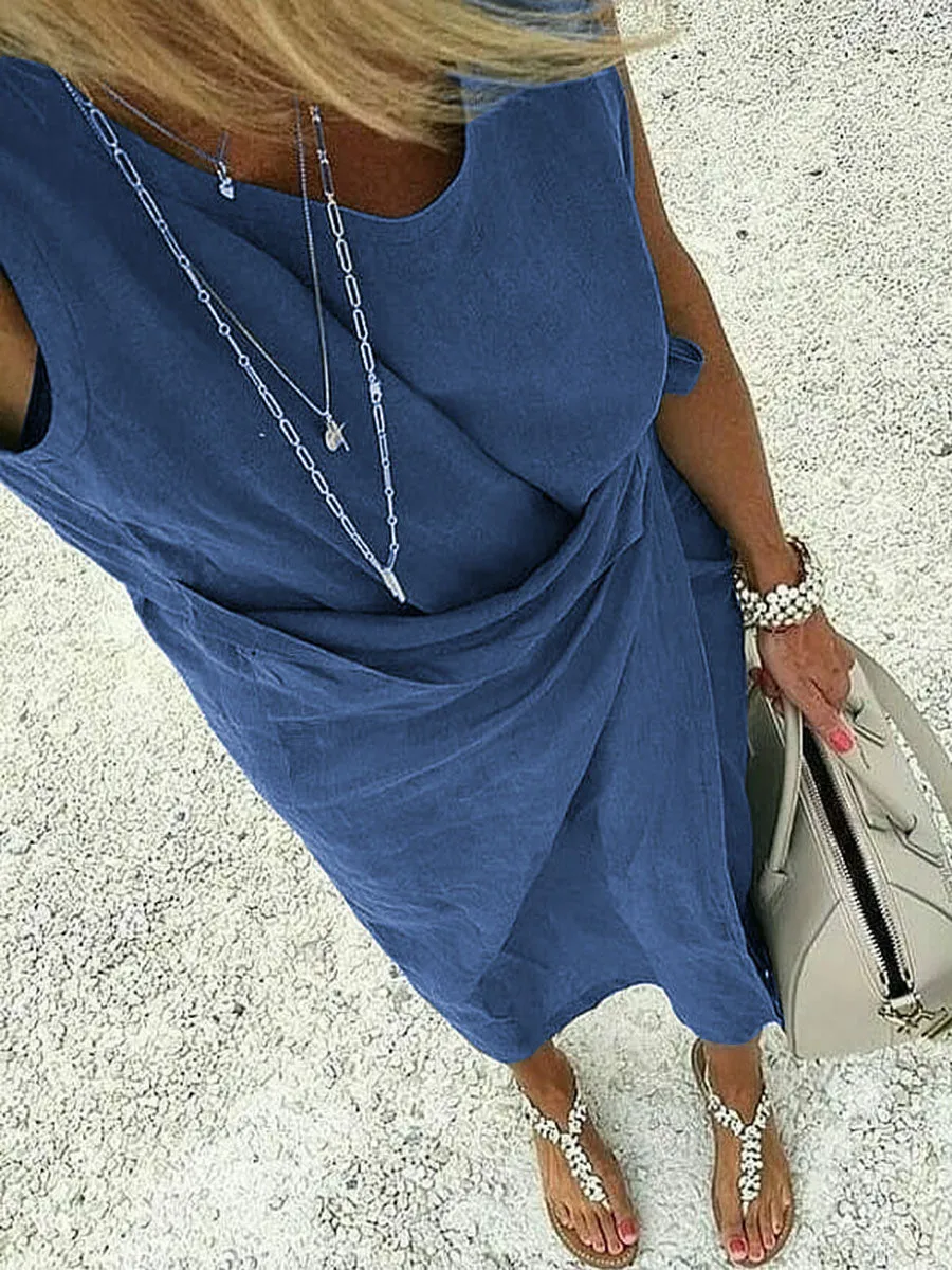 Fashionable Solid Color Casual Design Dress