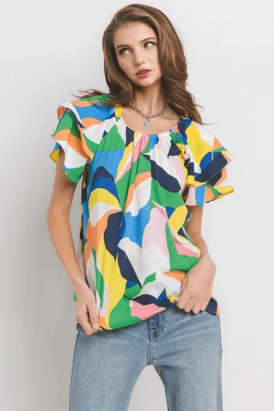 Felicity Ruffle Sleeve Top