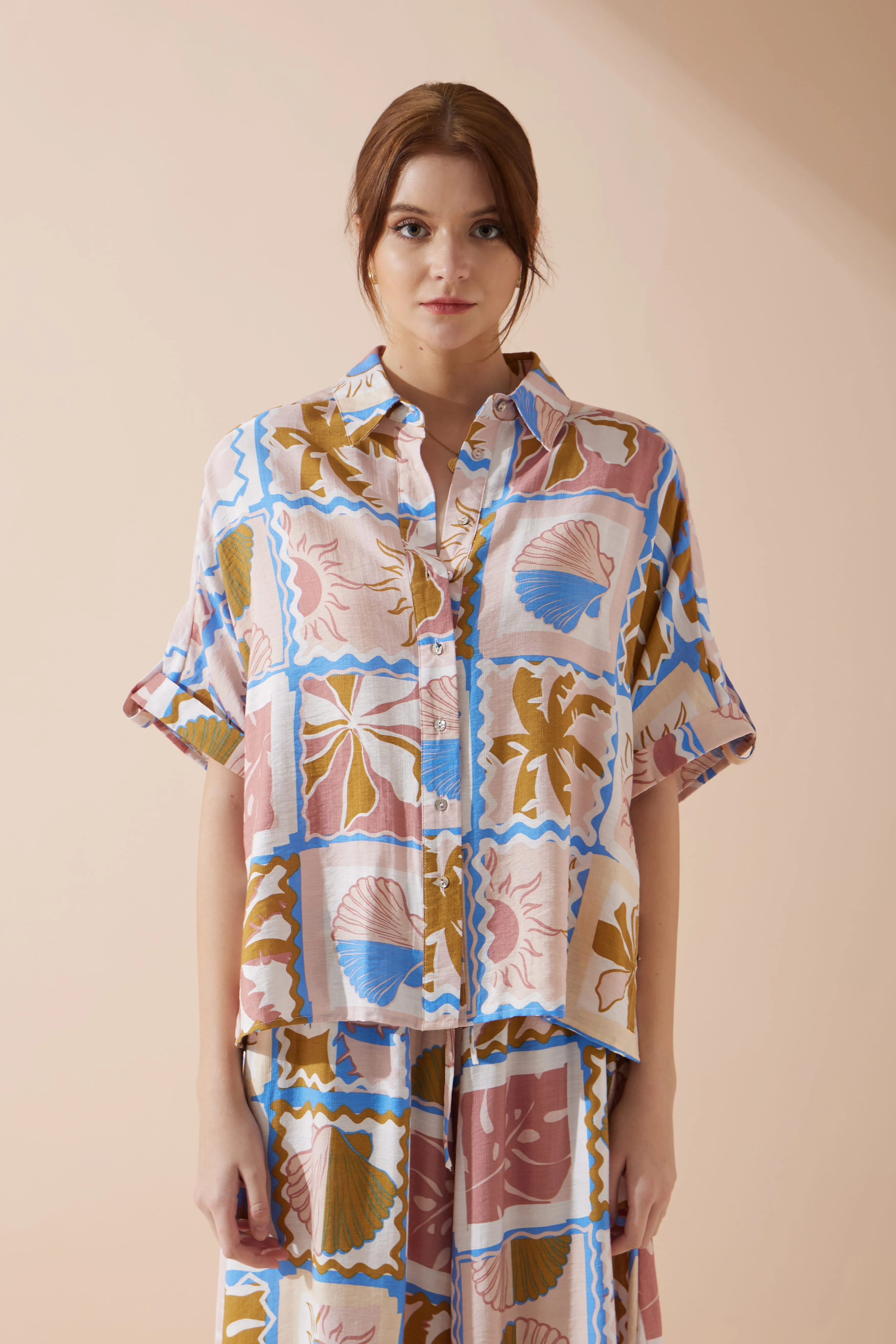 Ismerie Pink Tropical Shirt