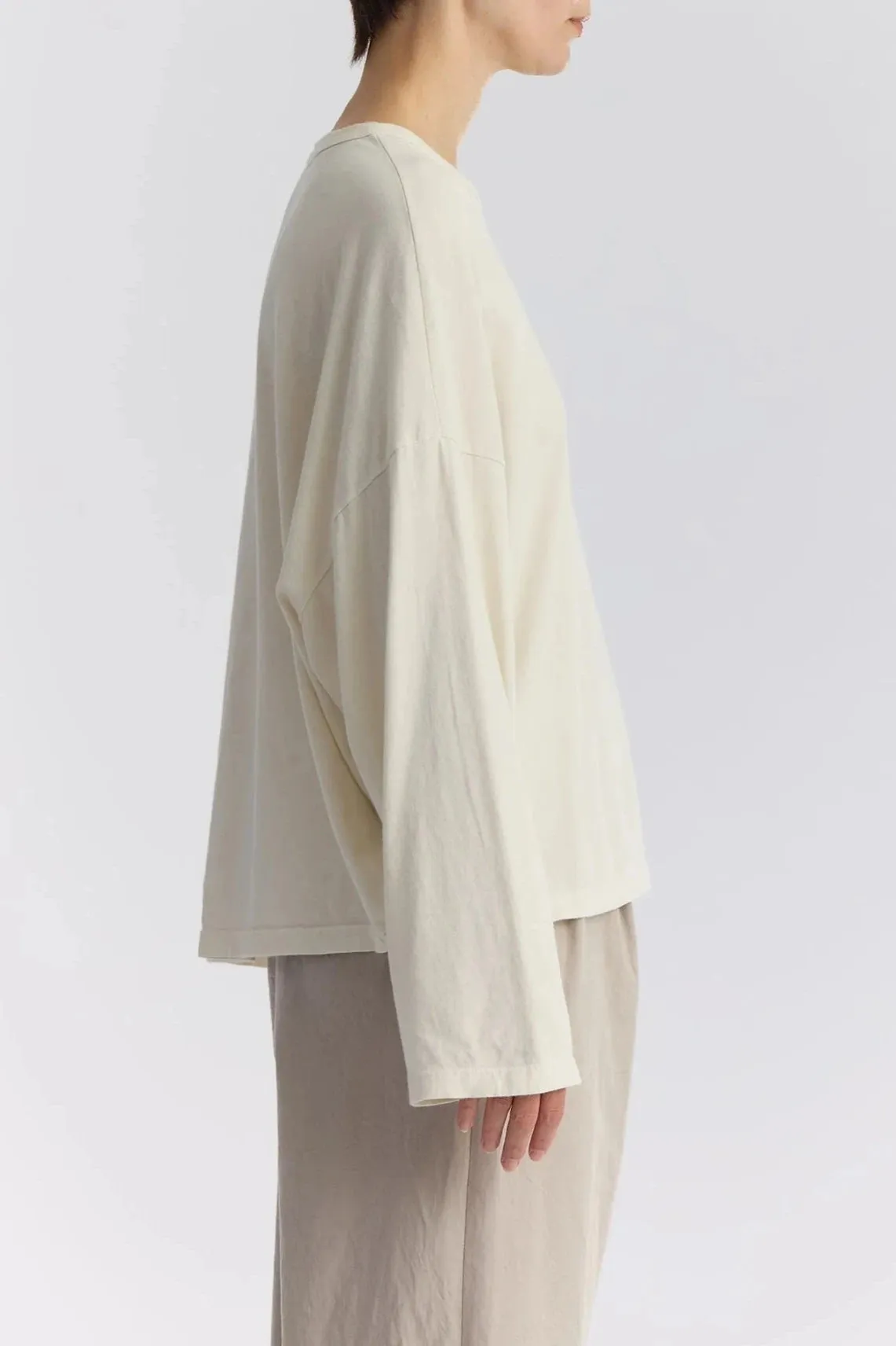 Loose Long Sleeve Tee, Ivory