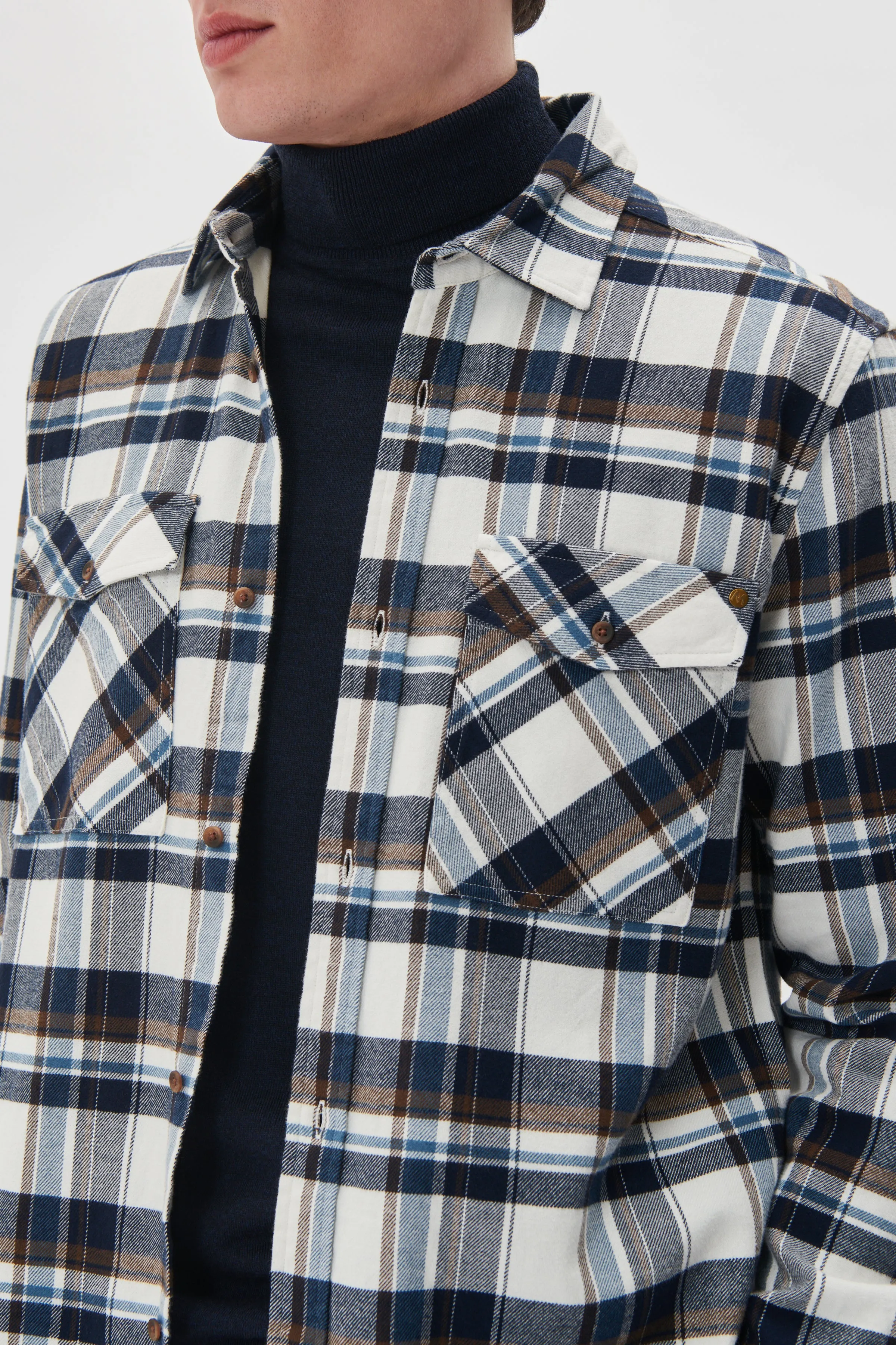 Matinique® MAGibbon Heritage Check OverShirt/Dark Navy - New AW24