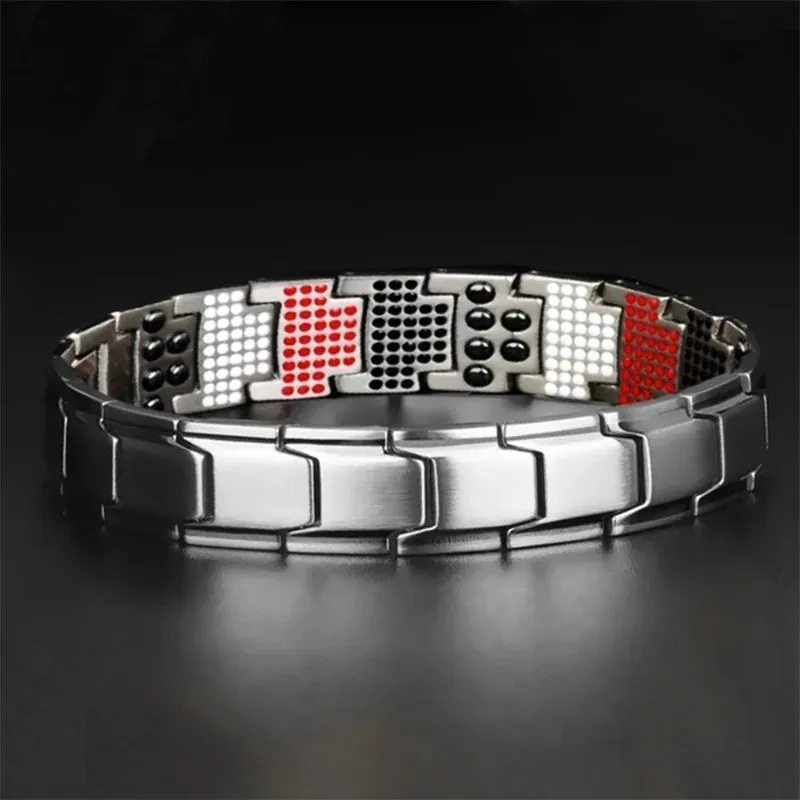 Mens Jewelery Health Energy 3 IN 1 Bracelet Bangle for Arthritis Twisted Healthy Magnetic Power Therapy Magnets Bracelet for Men