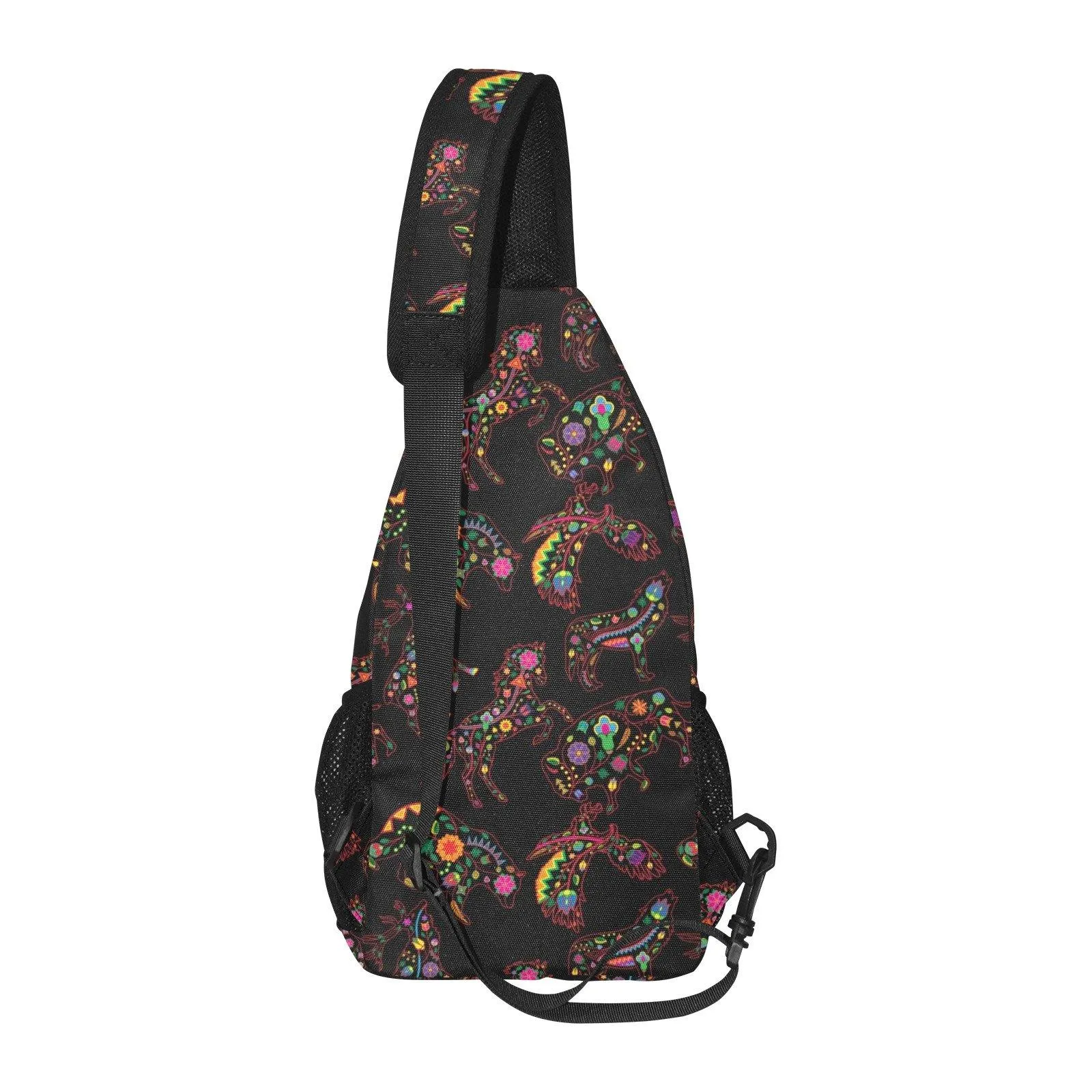 Neon Floral Animals Chest Bag