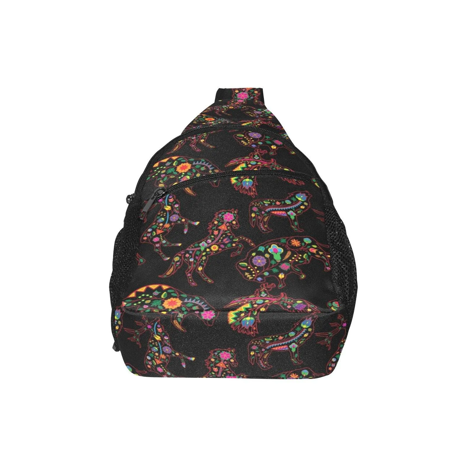 Neon Floral Animals Chest Bag