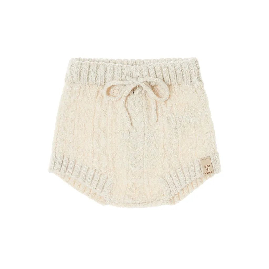 Off White Knitted Bloomer