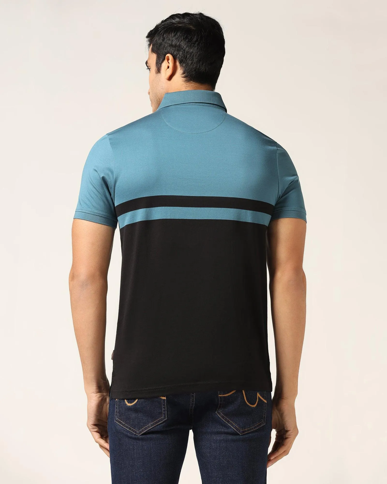 Polo Teal Blue Solid T-Shirt - Ned