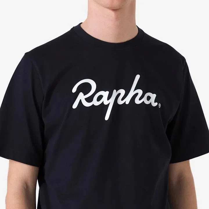 RAPHA Cotton T-Shirt Large Logo - BBK/Black White