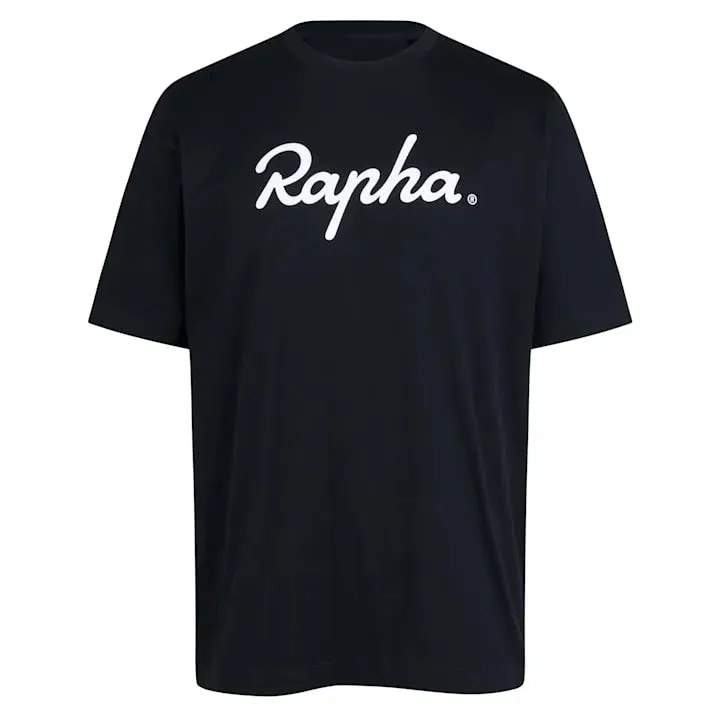 RAPHA Cotton T-Shirt Large Logo - BBK/Black White